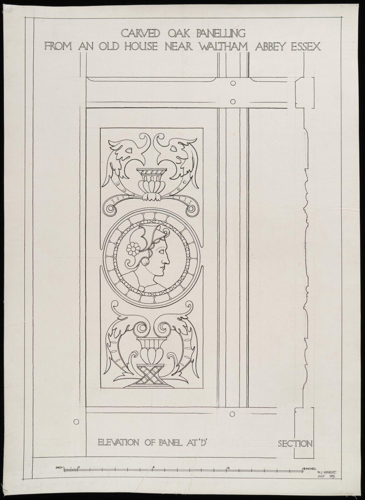 Drawing, W.J. Knight, July 1919