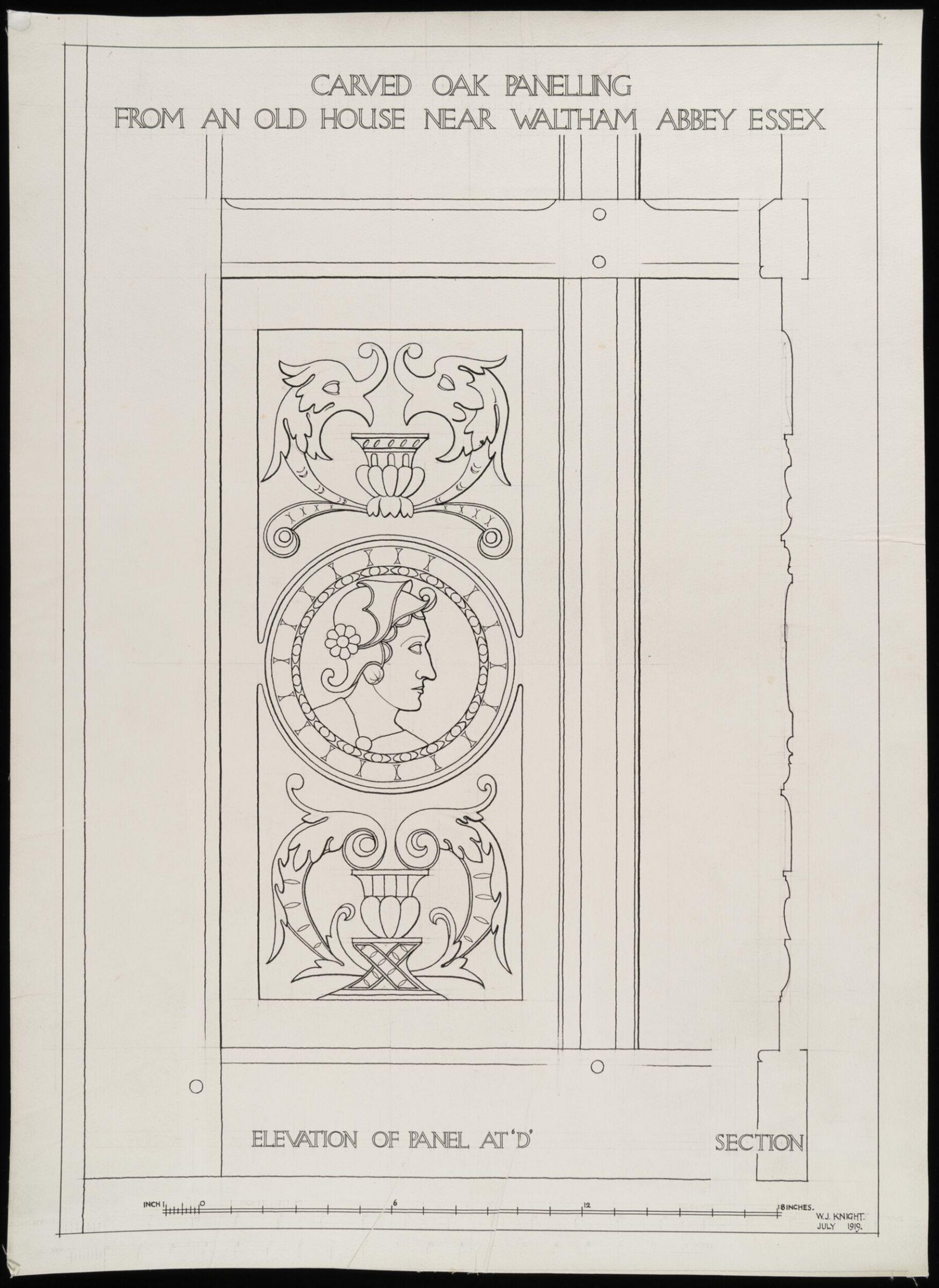 Drawing, W.J. Knight, July 1919