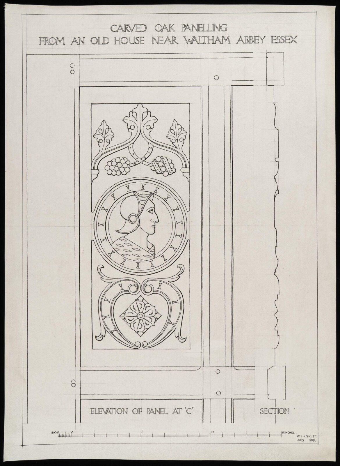 Drawing, W.J. Knight, July 1919