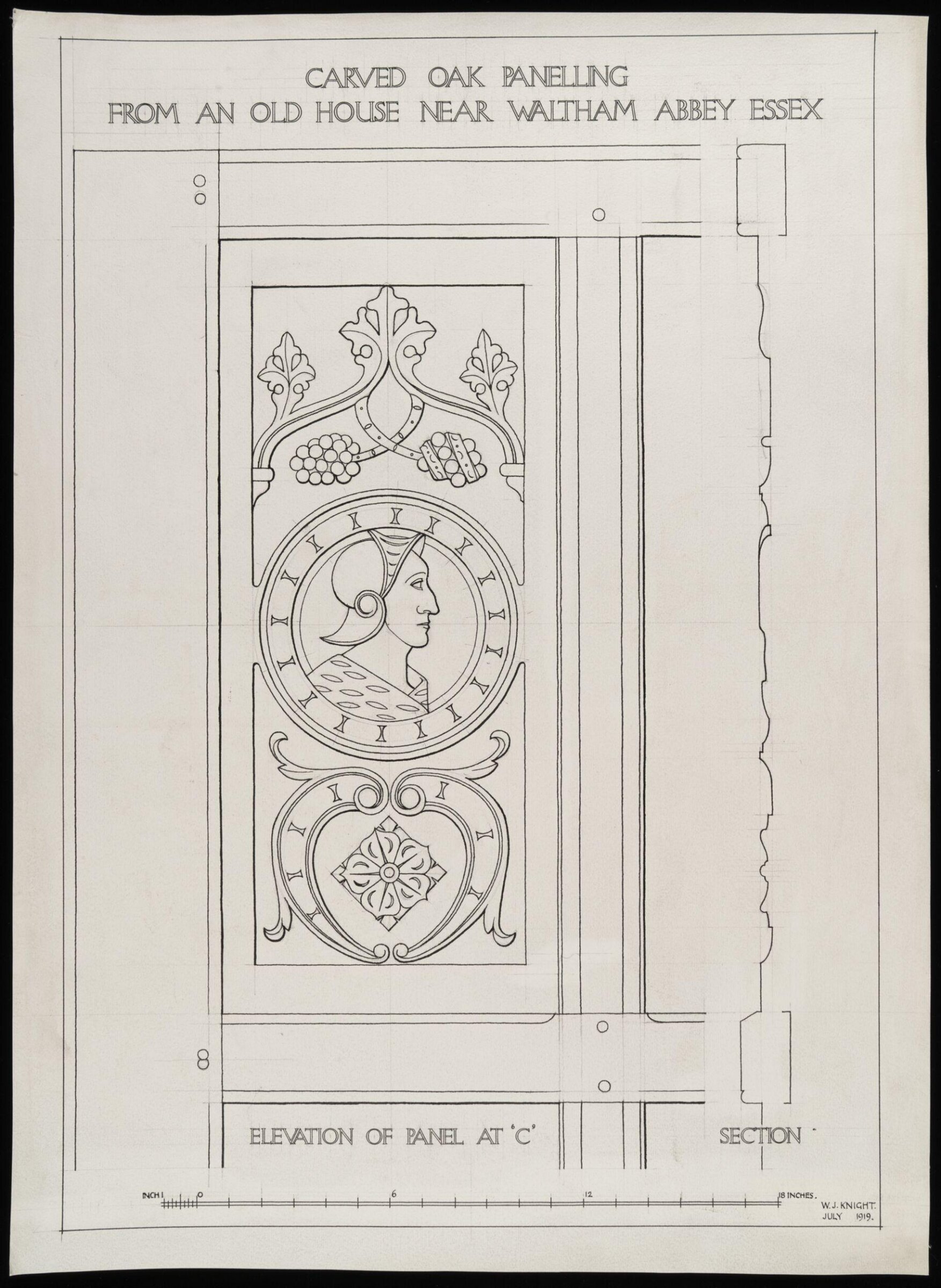 Drawing, W.J. Knight, July 1919