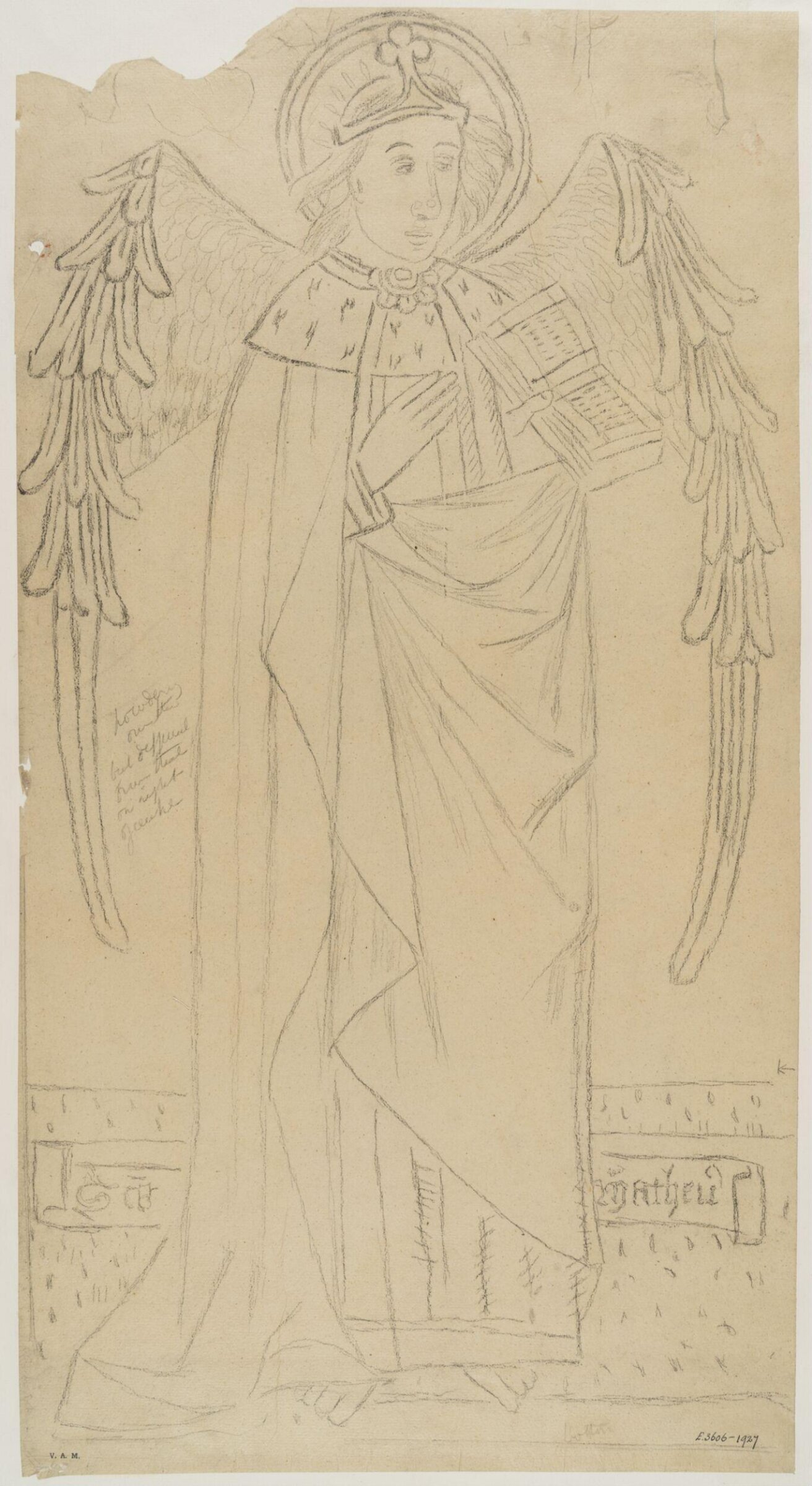 Drawing of a rood screen, James Richardson Holliday, first quarter 20th century