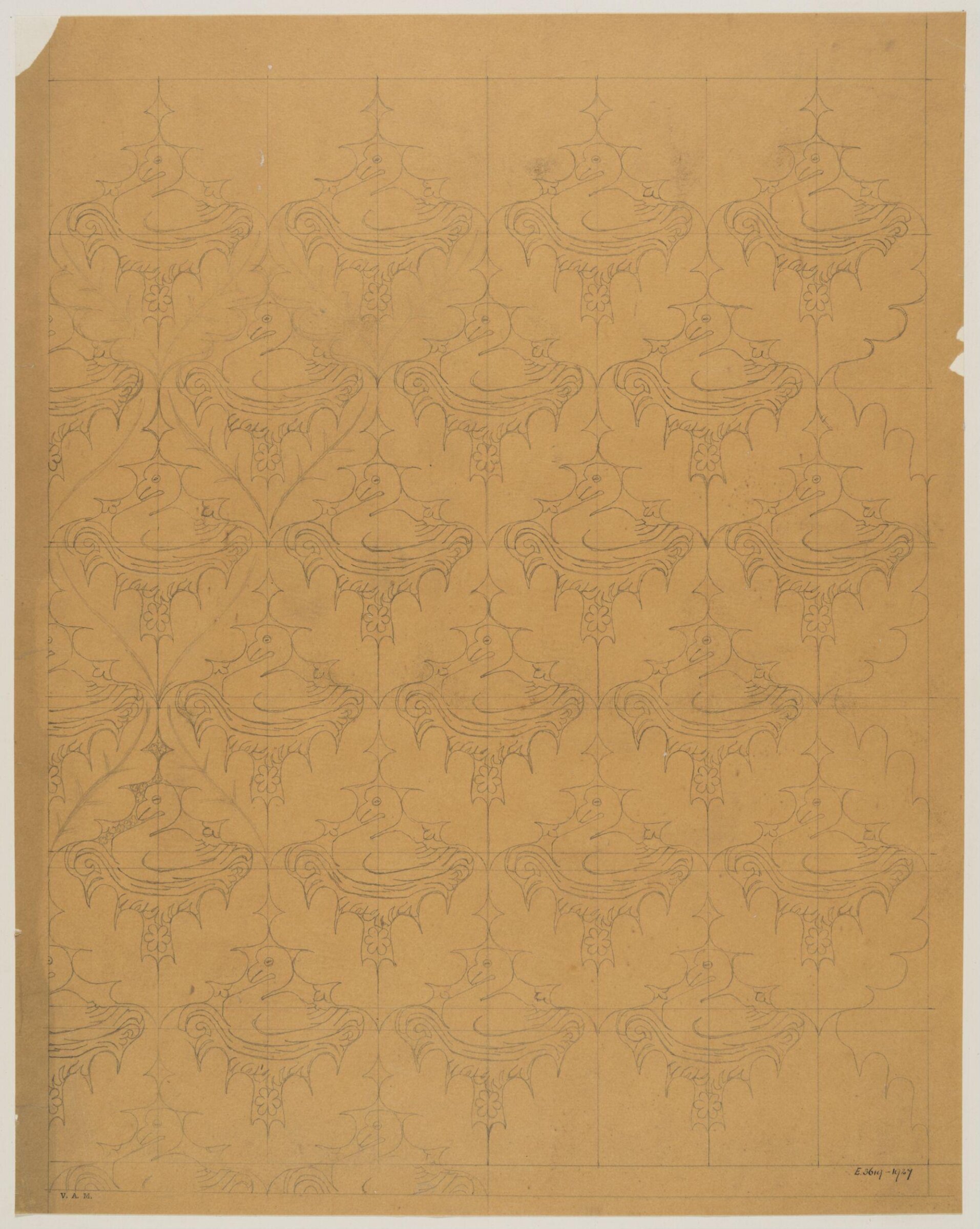 Drawing of a rood screen, James Richardson Holliday, first quarter 20th century