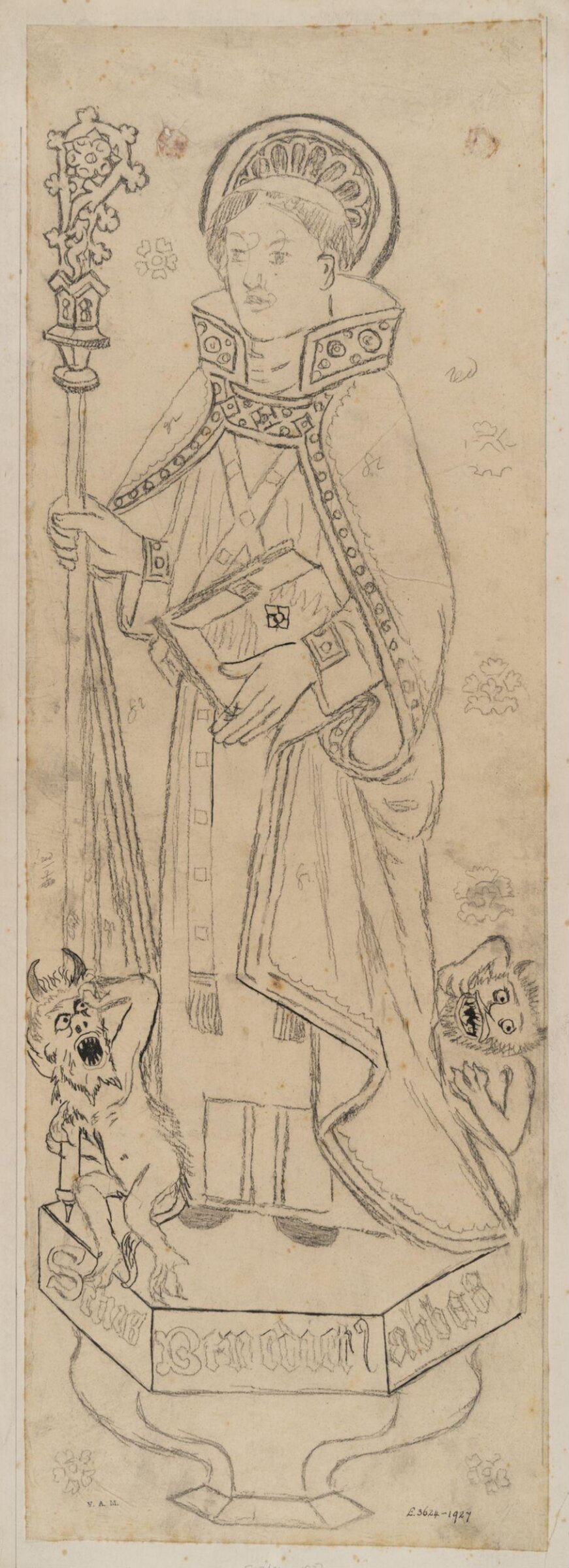 Drawing of a rood screen, James Richardson Holliday, first quarter 20th century