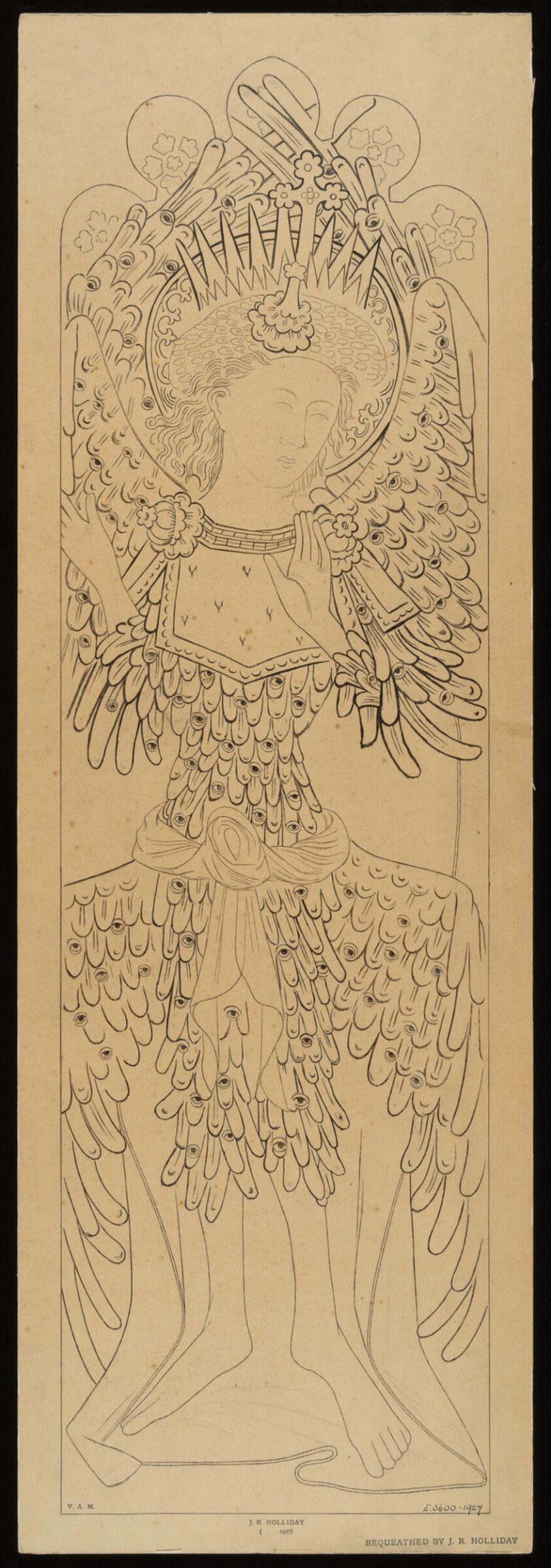 Drawing of a rood screen, James Richardson Holliday, first quarter 20th century