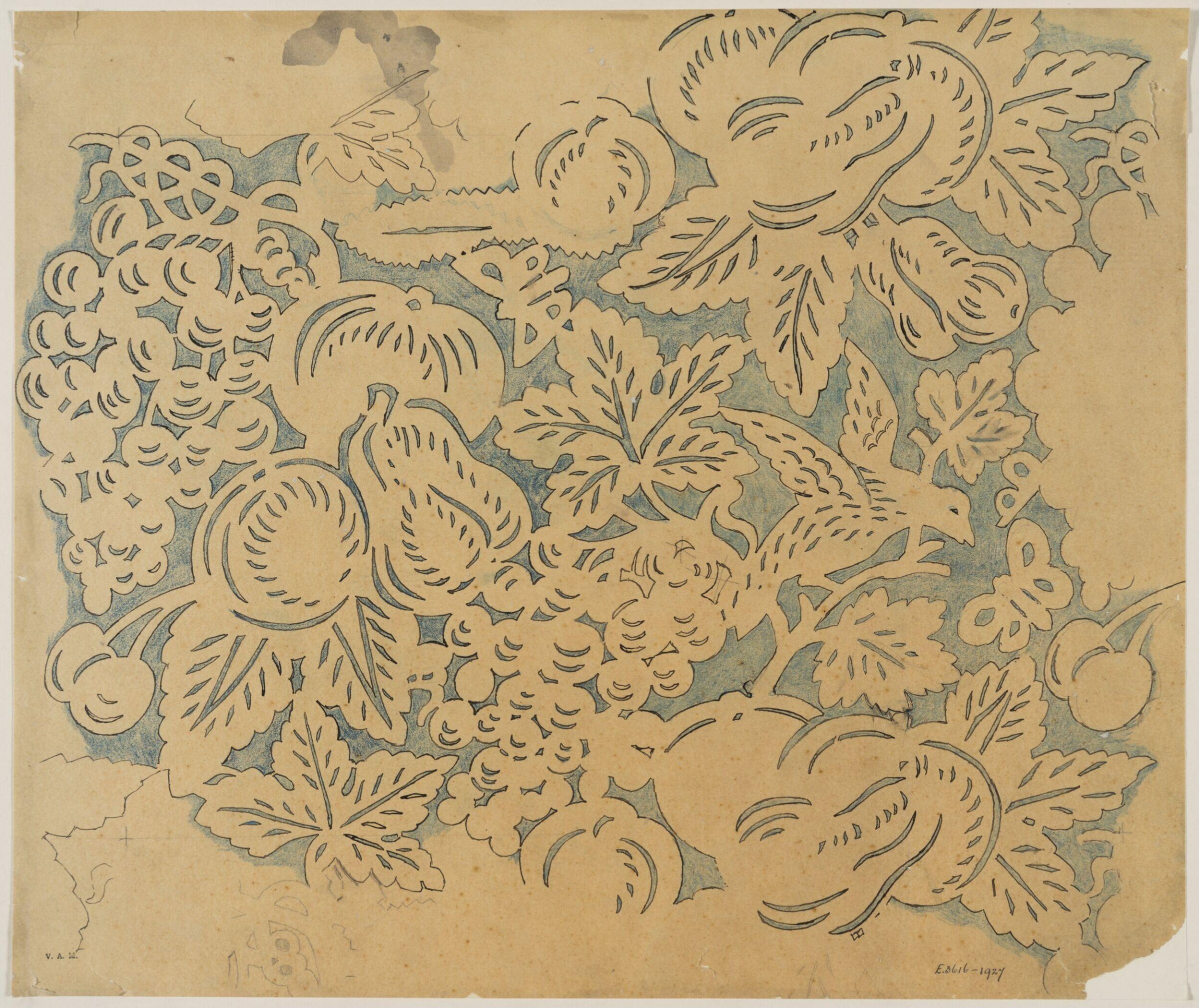 Drawing of a rood screen, James Richardson Holliday, first quarter 20th century