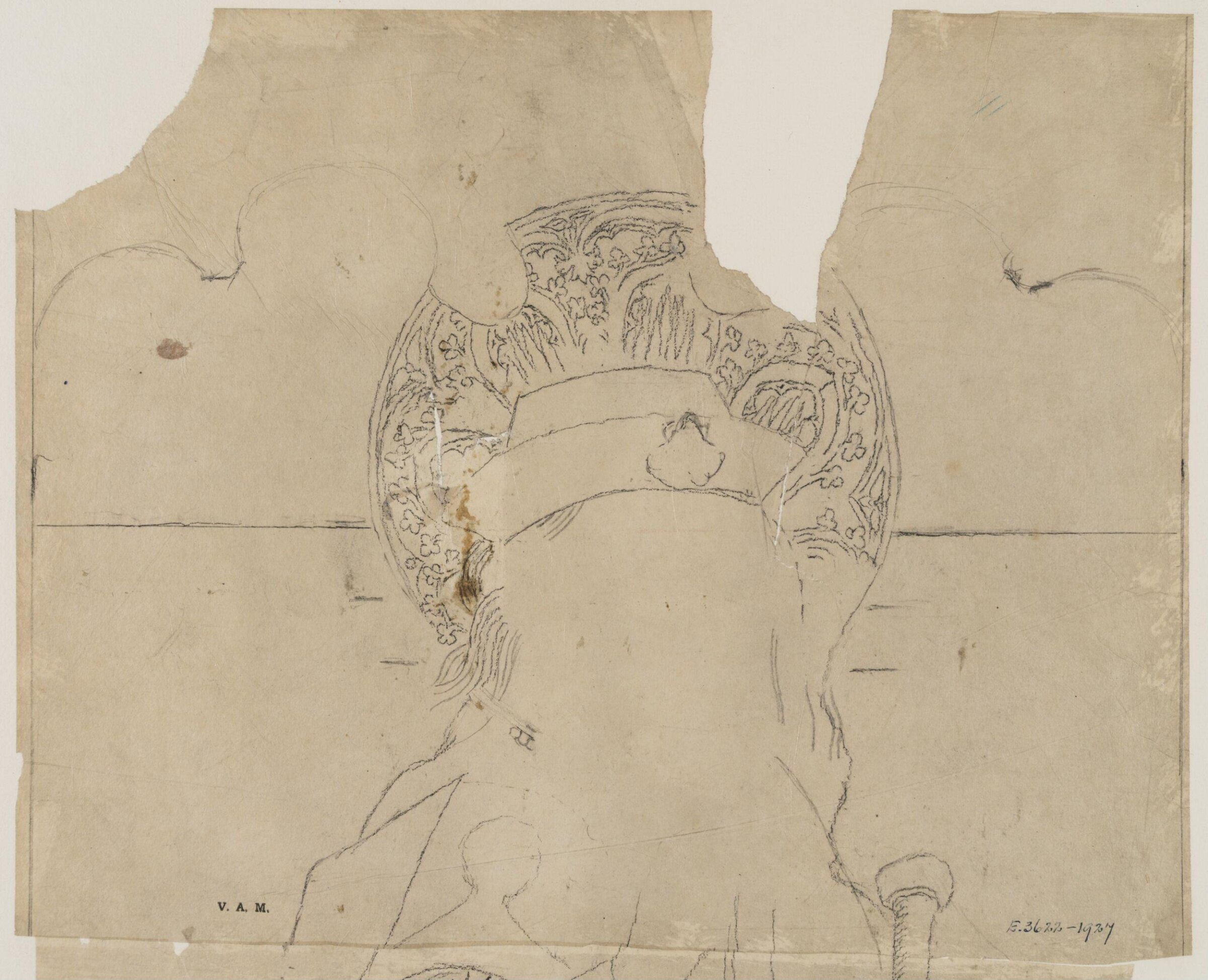 Drawing of a rood screen, James Richardson Holliday, first quarter 20th century