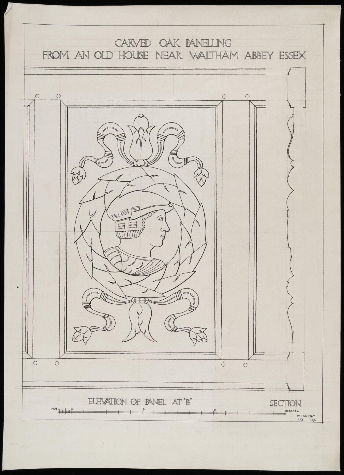 Drawing, W.J. Knight, July 1919