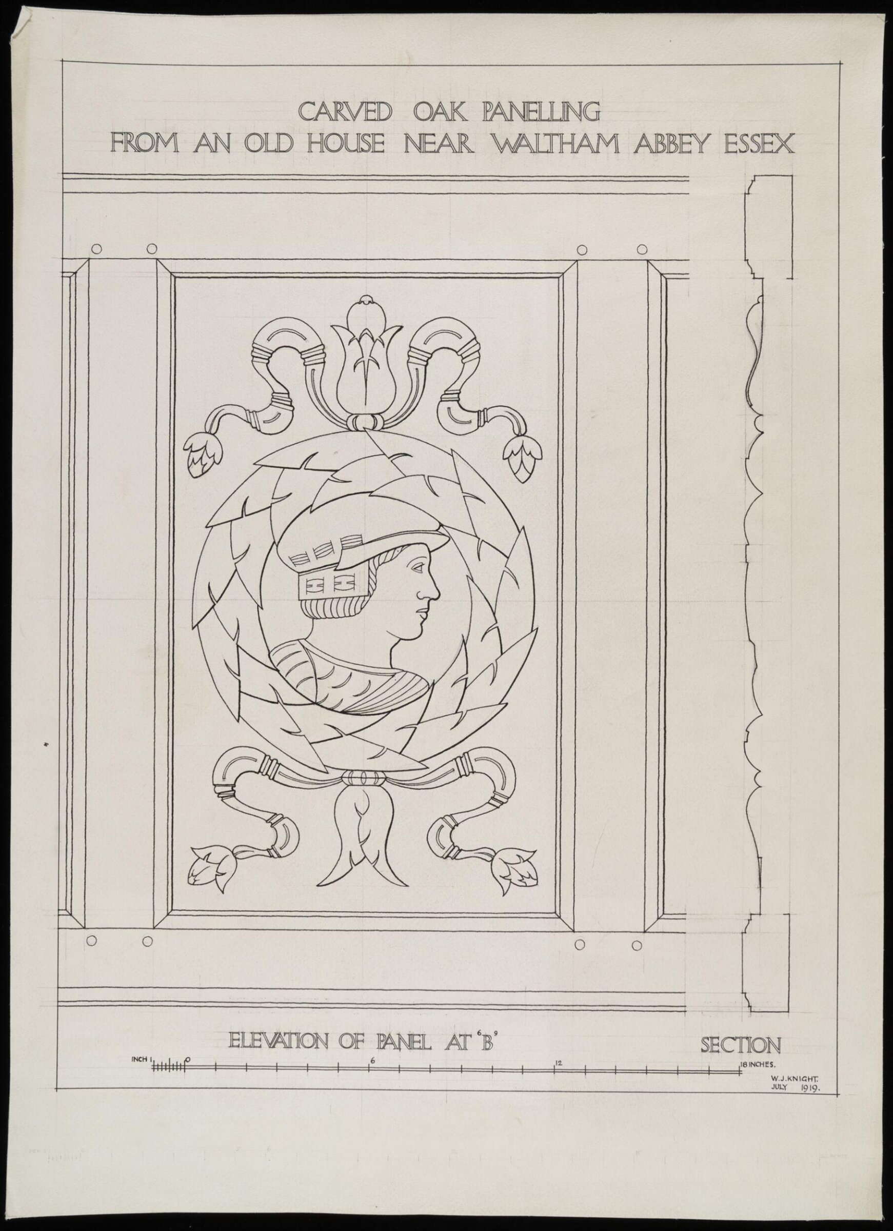 Drawing, W.J. Knight, July 1919