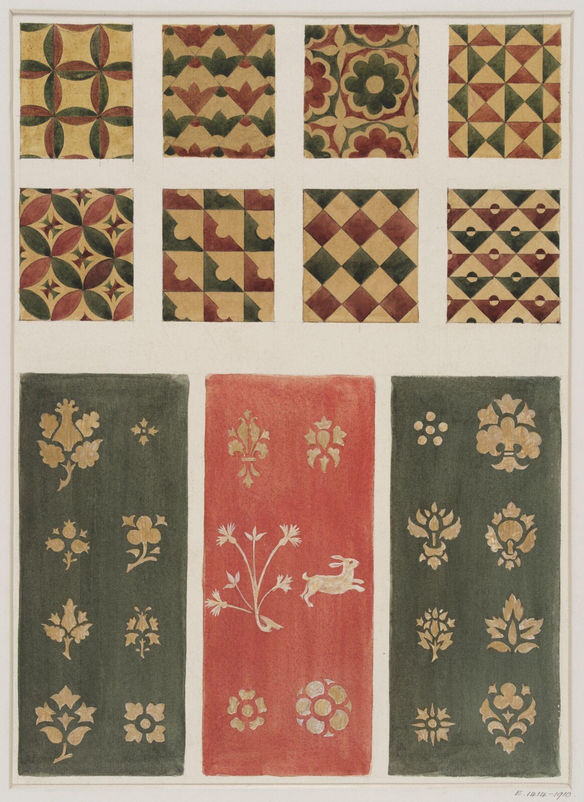 Watercolour, Ernest William Tristram, ca.1900