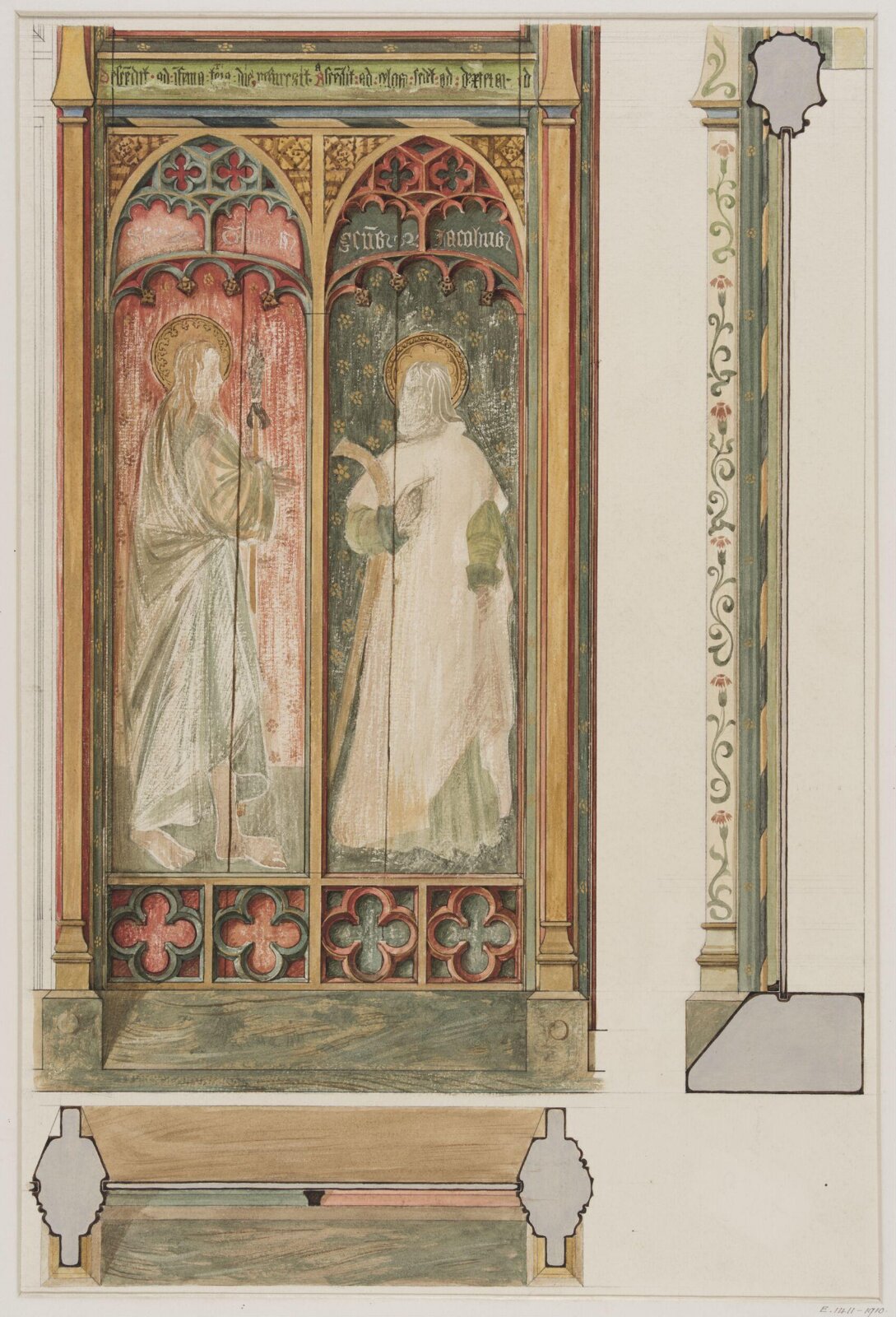 Watercolour, Ernest William Tristram, ca.1900