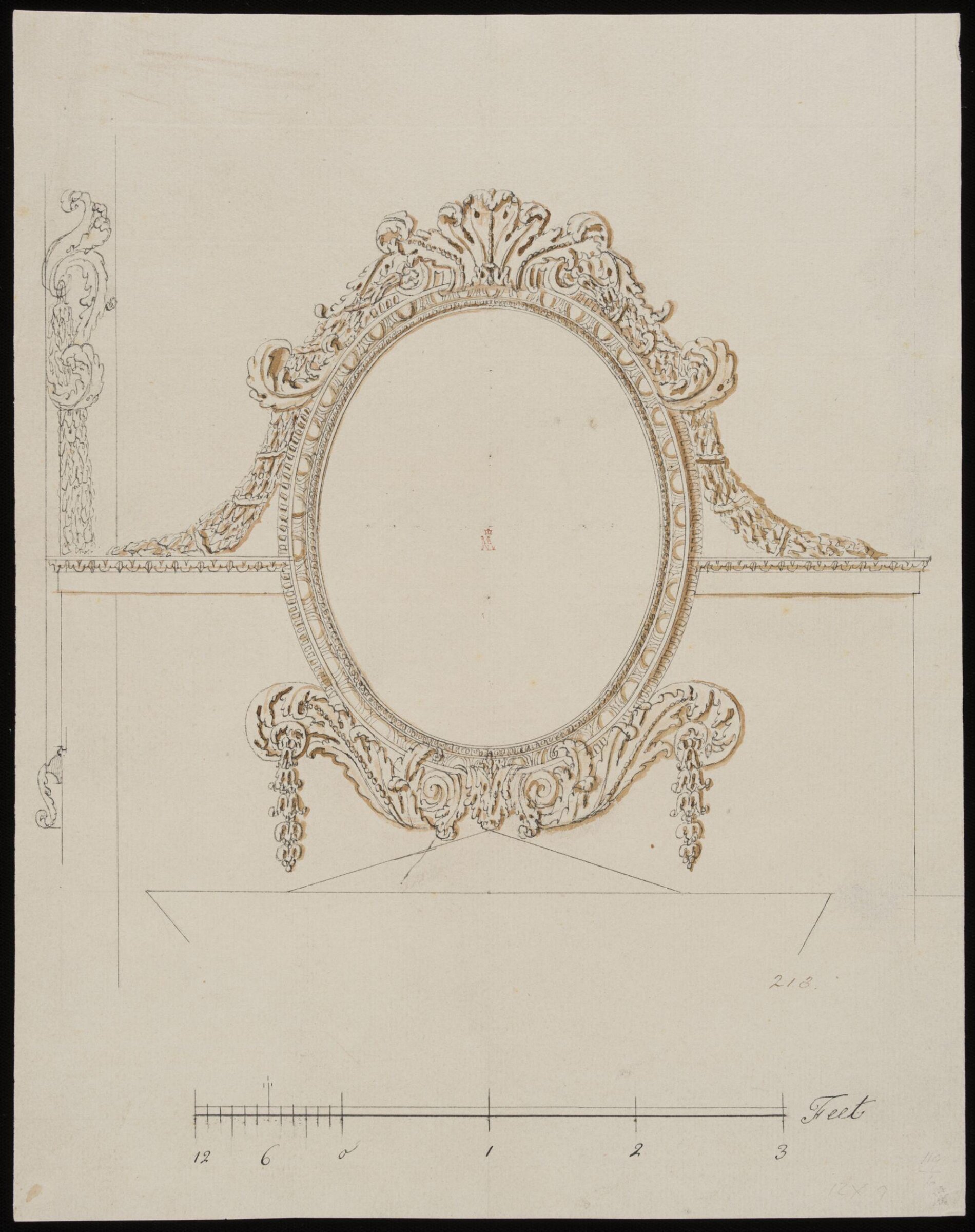 Drawing, circle of William Kent, c. 18th century