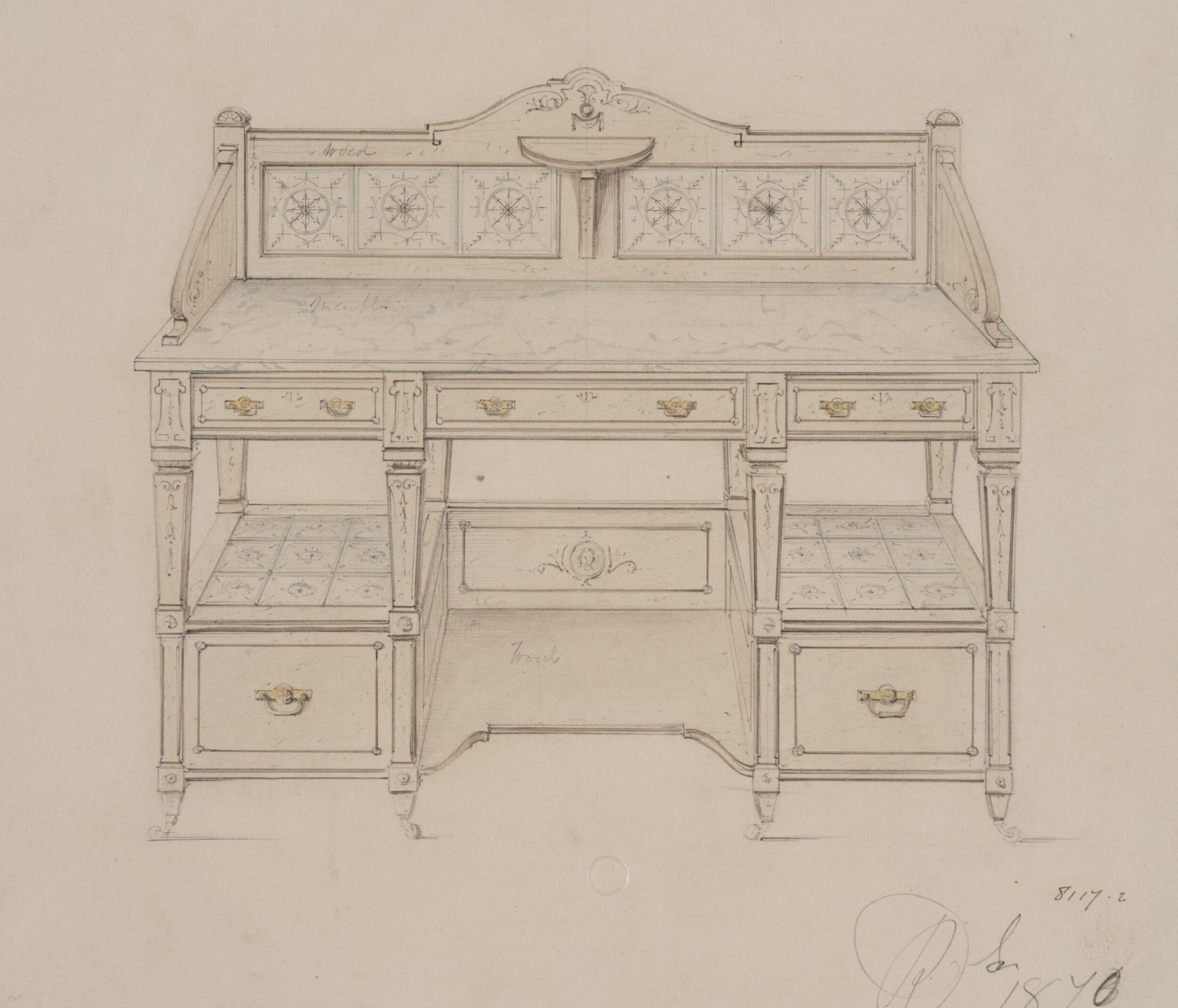 Drawing, R. Charles, 1868-1876