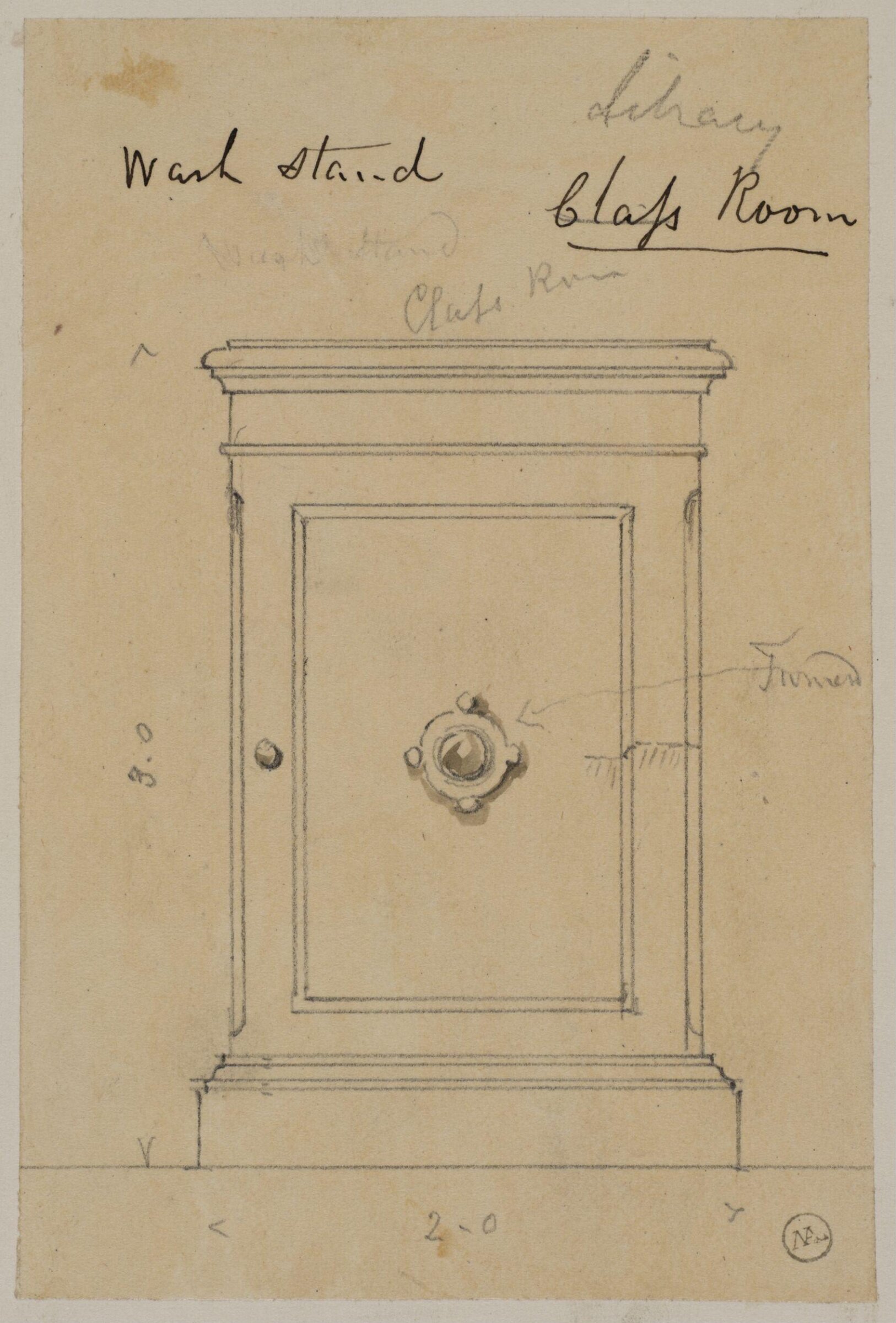 Designs for furniture for Kneller Hall, London, James Crabb, mid 19th century