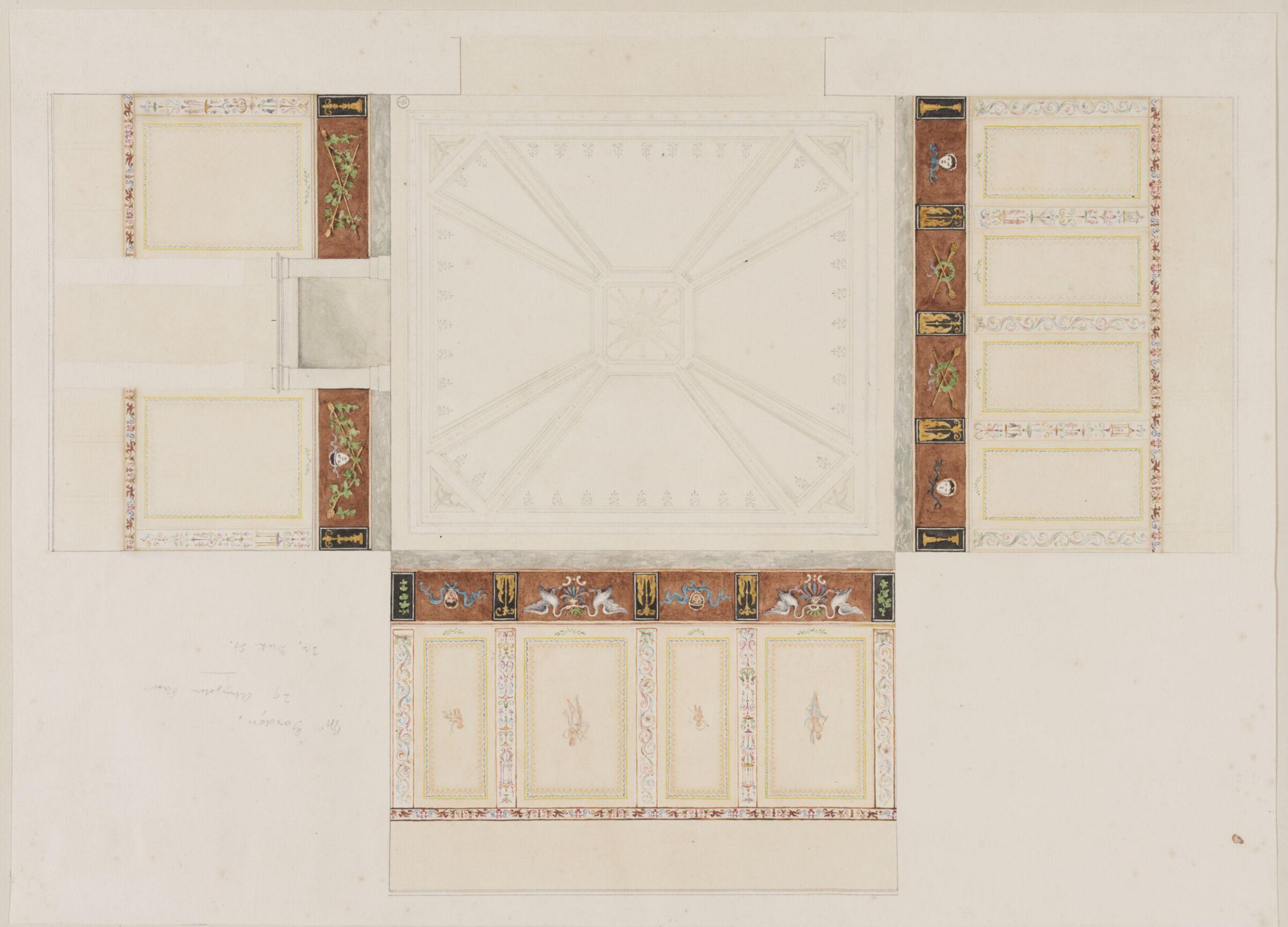 Designs for furniture and wall decoration, James Crabb, ca. mid 19th century