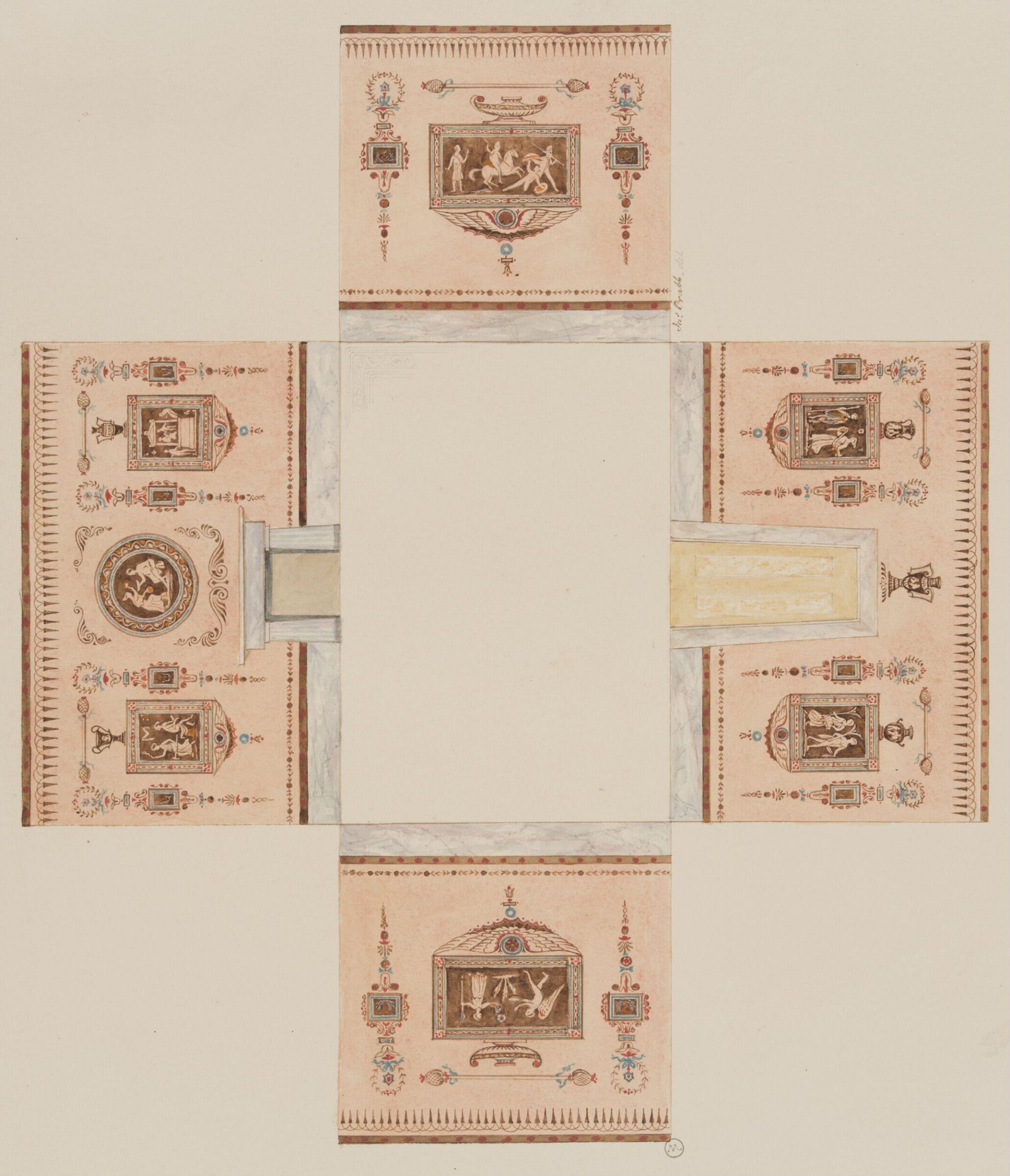 Designs for furniture and wall decoration, James Crabb, ca. mid 19th century