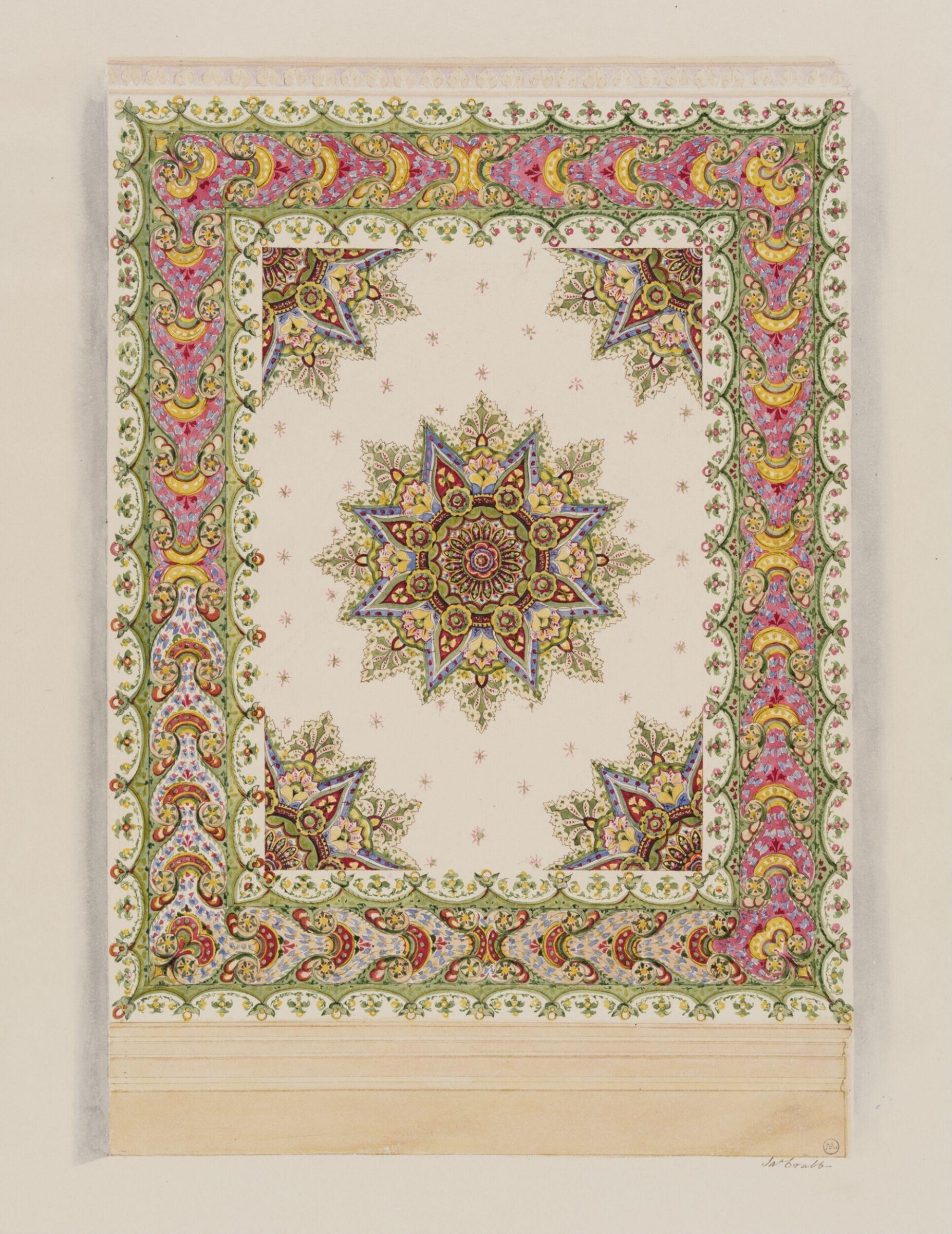 Designs for furniture and wall decoration, James Crabb, ca. mid 19th century