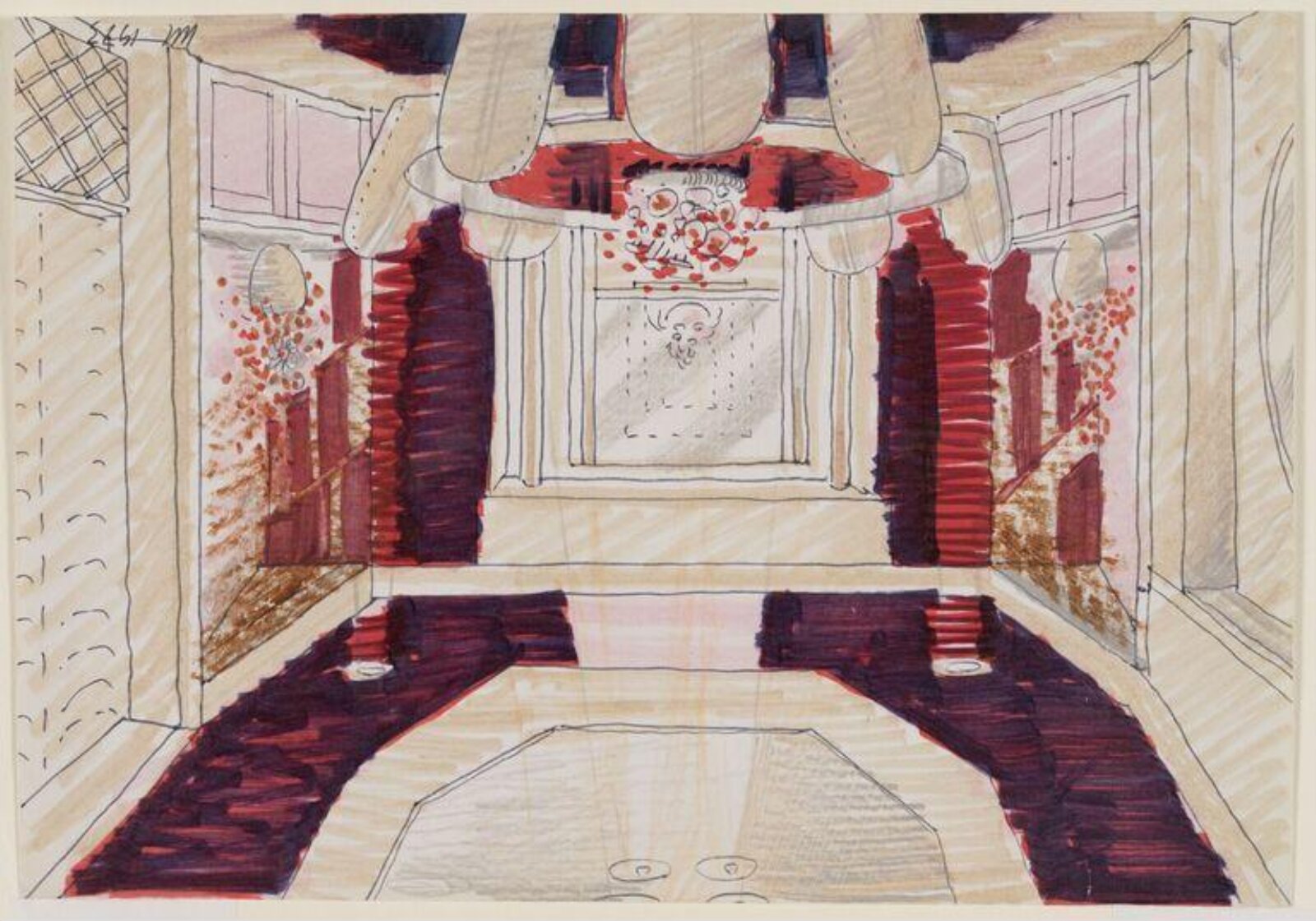 Drawing, Max Clendinning, 1973