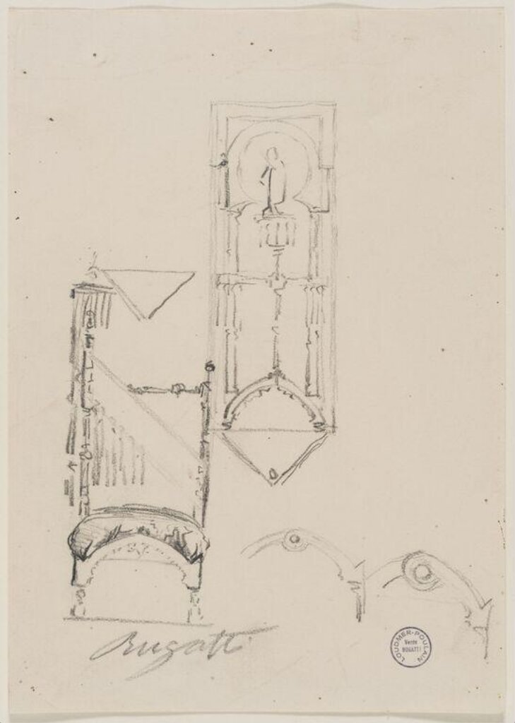 Design for a chair by Carlo Bugatti