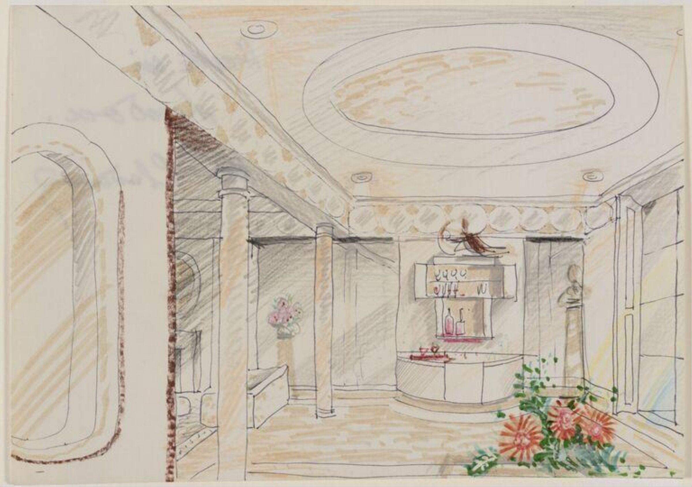 Drawing, Max Clendinning, 1973