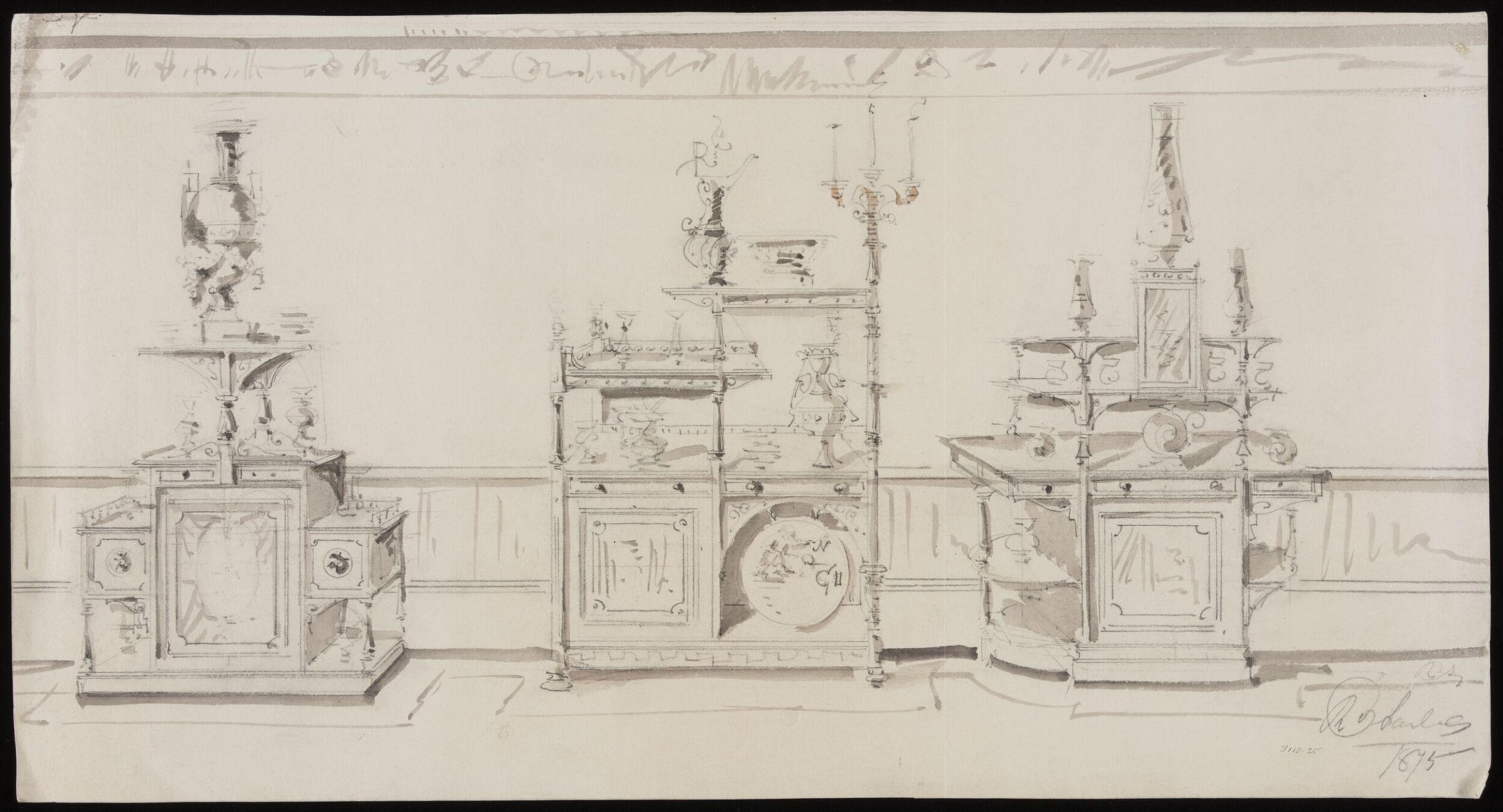 Drawing, R. Charles, 1868-1876