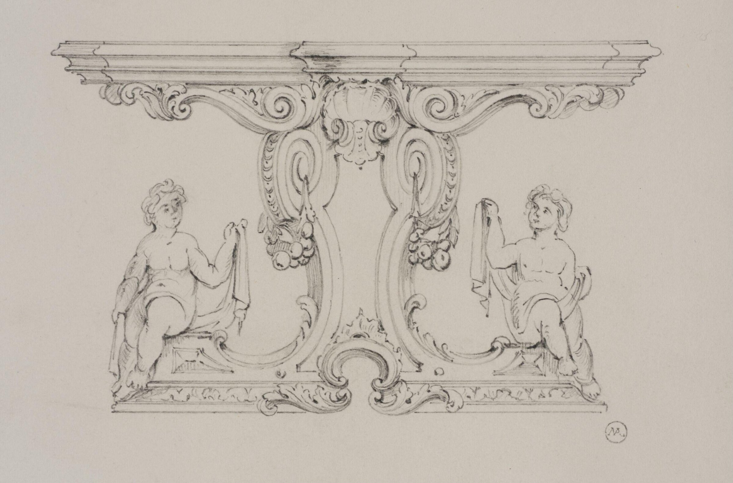 Designs for furniture and wall decoration, James Crabb, ca. mid 19th century