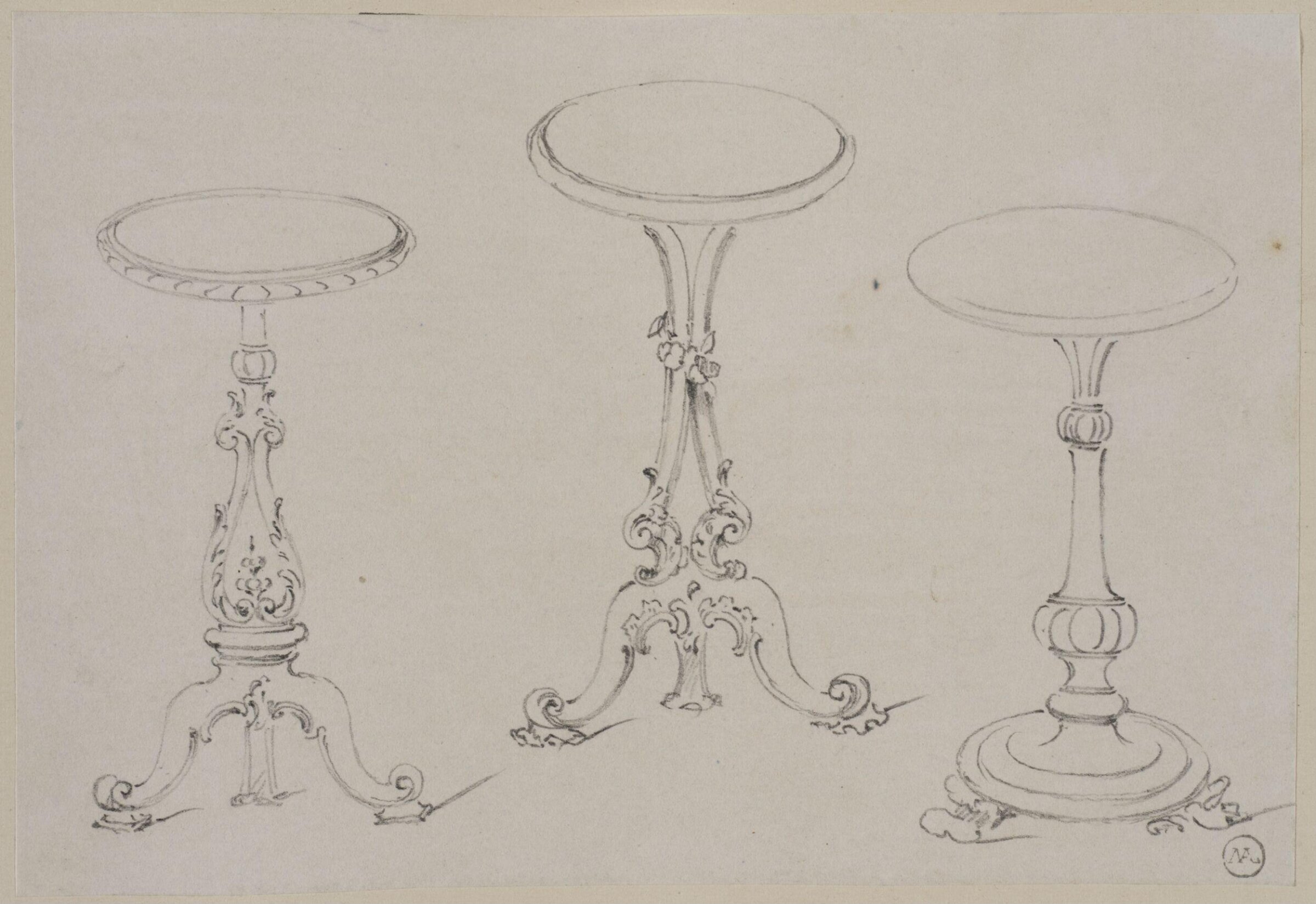 Designs for furniture and wall decoration, James Crabb, ca. mid 19th century