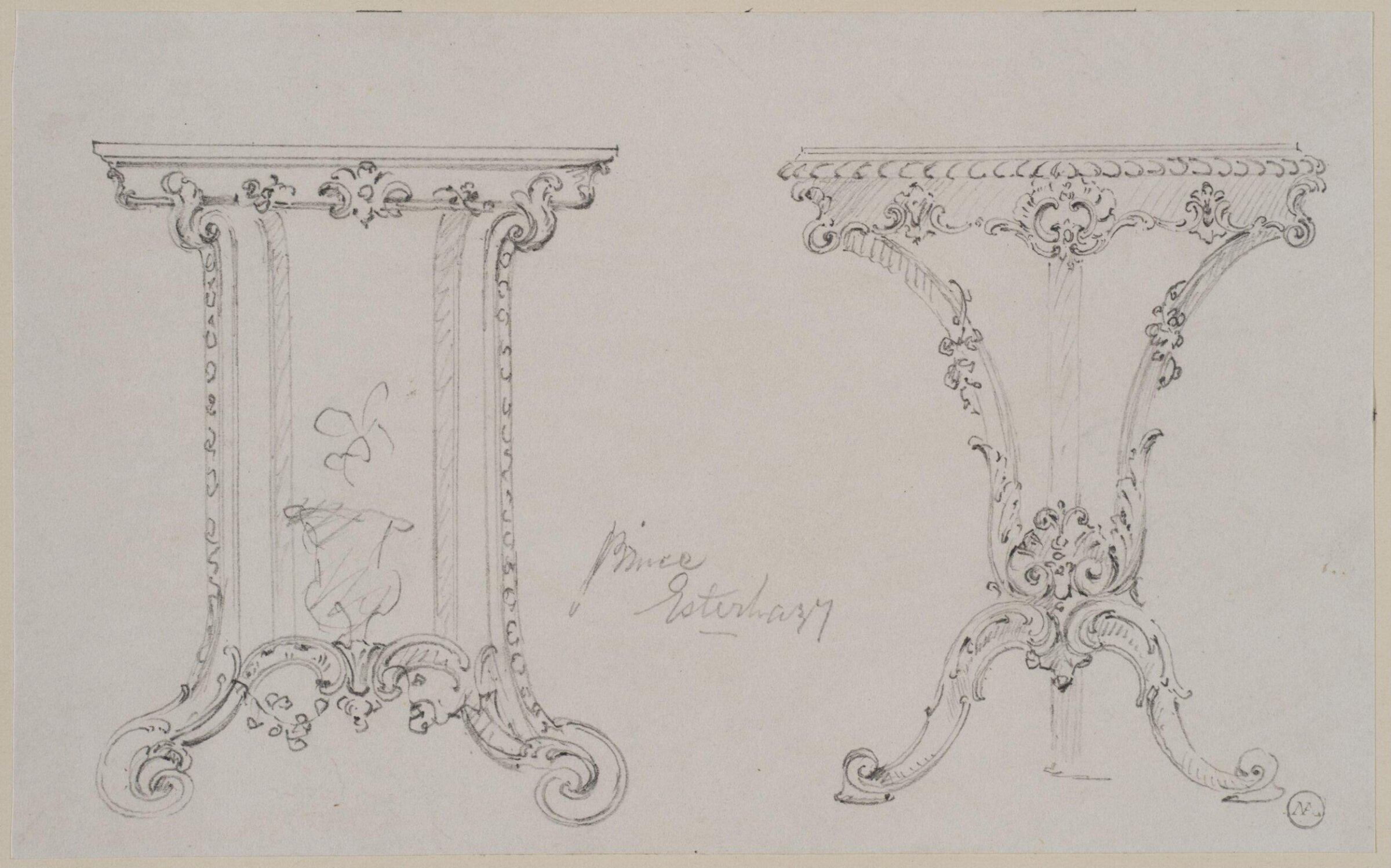Designs for furniture and wall decoration, James Crabb, ca. mid 19th century