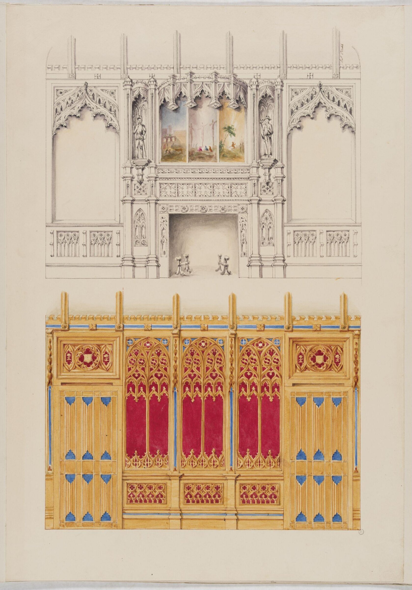 Designs for furniture and wall decoration, James Crabb, ca. mid 19th century