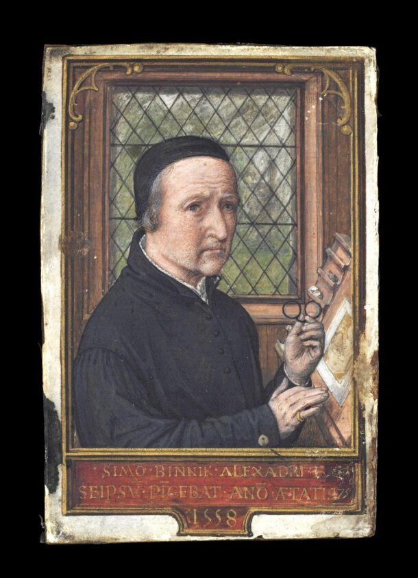 Self-portrait of Simon Bening, aged 75 in 1558 (1558) by Simon Bening