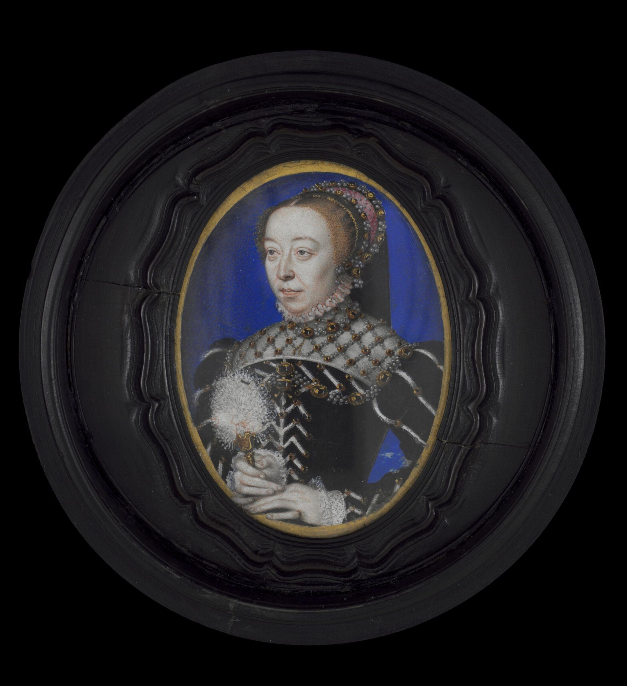 Portrait Miniature of Catherine de Medici, François Clouet, ca. 1555