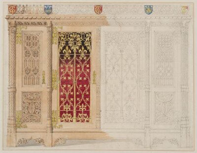 Drawing of an armoire