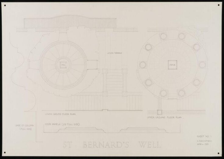 Architectural drawing (student work) Catherine (Kate) Macintosh V&A