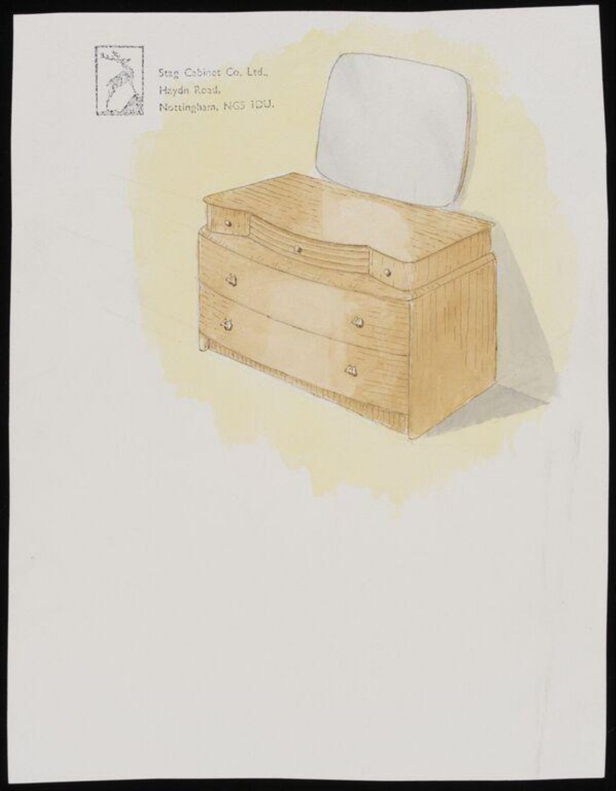Drawing, Stag Cabinet Co., 1955