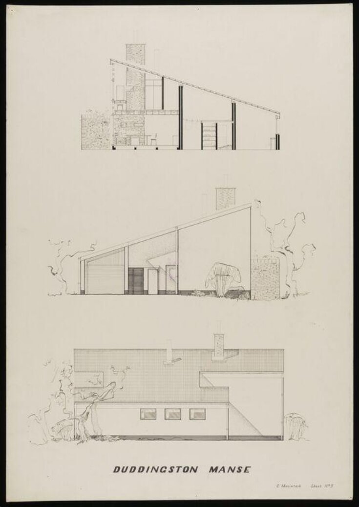 Architectural drawing (student work) Catherine (Kate) Macintosh V&A