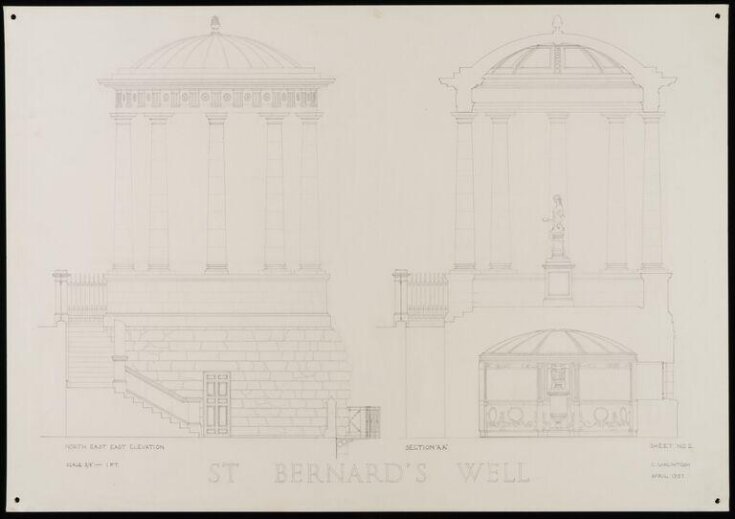 Architectural drawing (student work) Catherine (Kate) Macintosh V&A