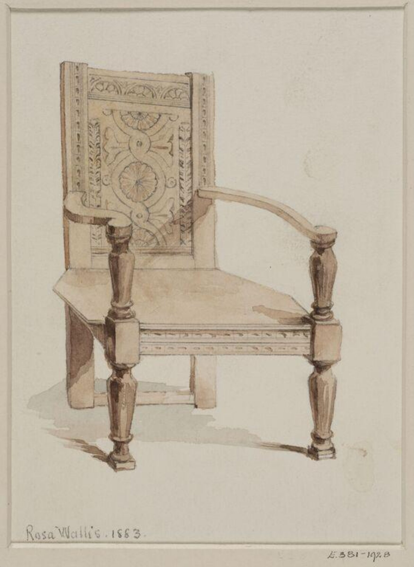 Drawing, Rosa Wallis, 1883