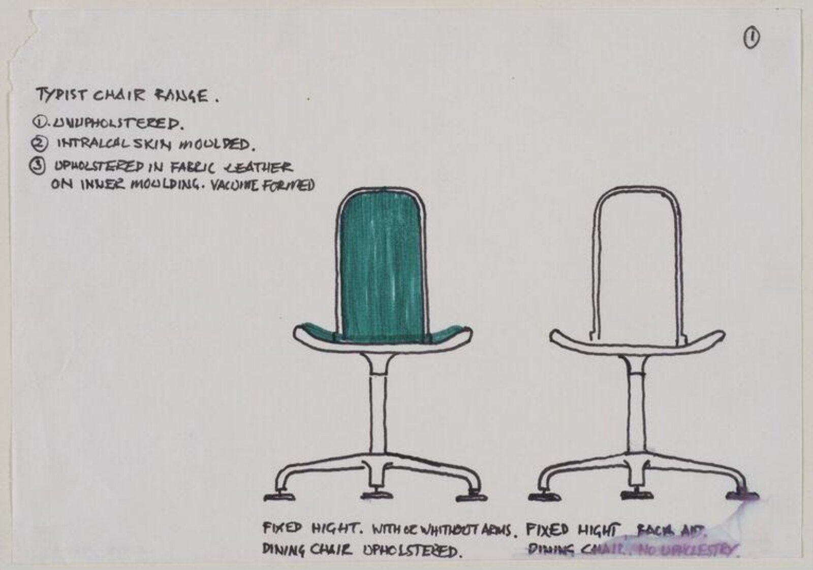 Prototypes for Hille International, Fred Scott, 1976-1980