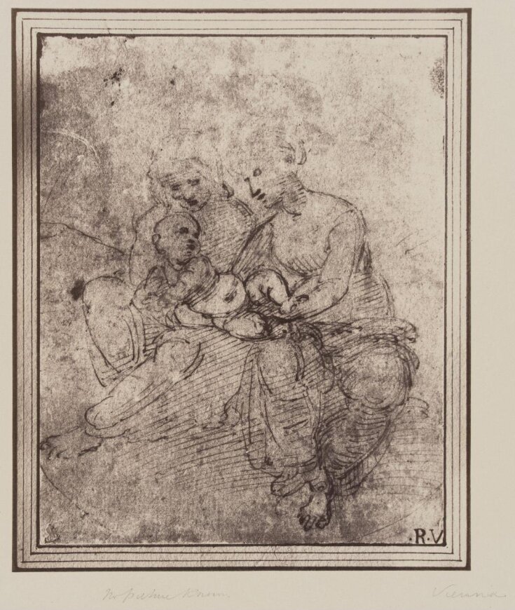 Studies for the Virgin and child with Saint Anne image