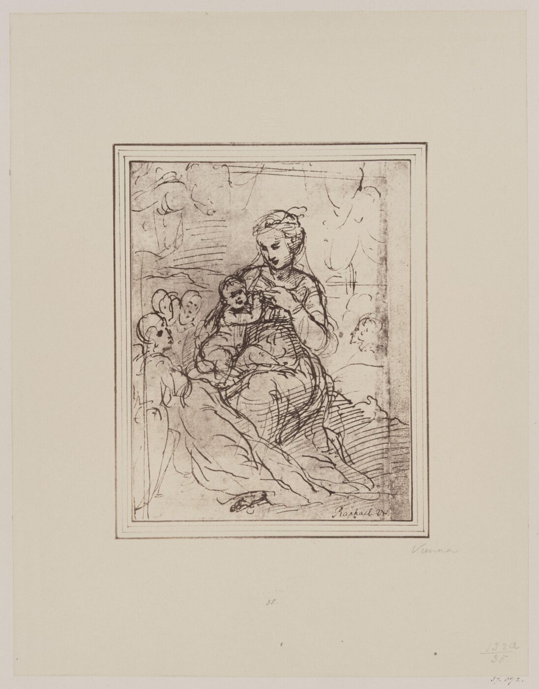 Fratelli Alinari, Virgin and child with adoring saints