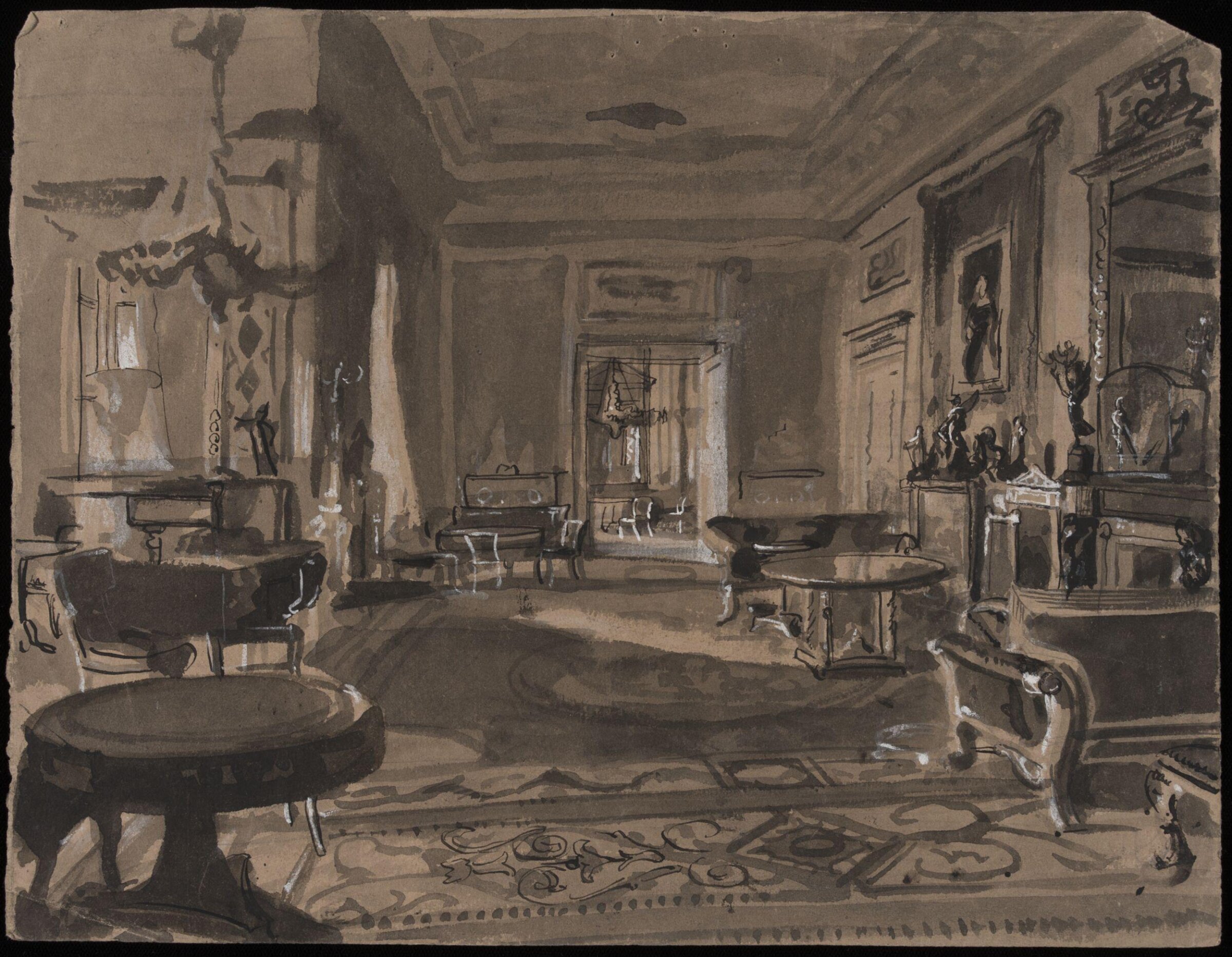The Green Drawing Room, Windsor Castle, Frederic Shields, 1874