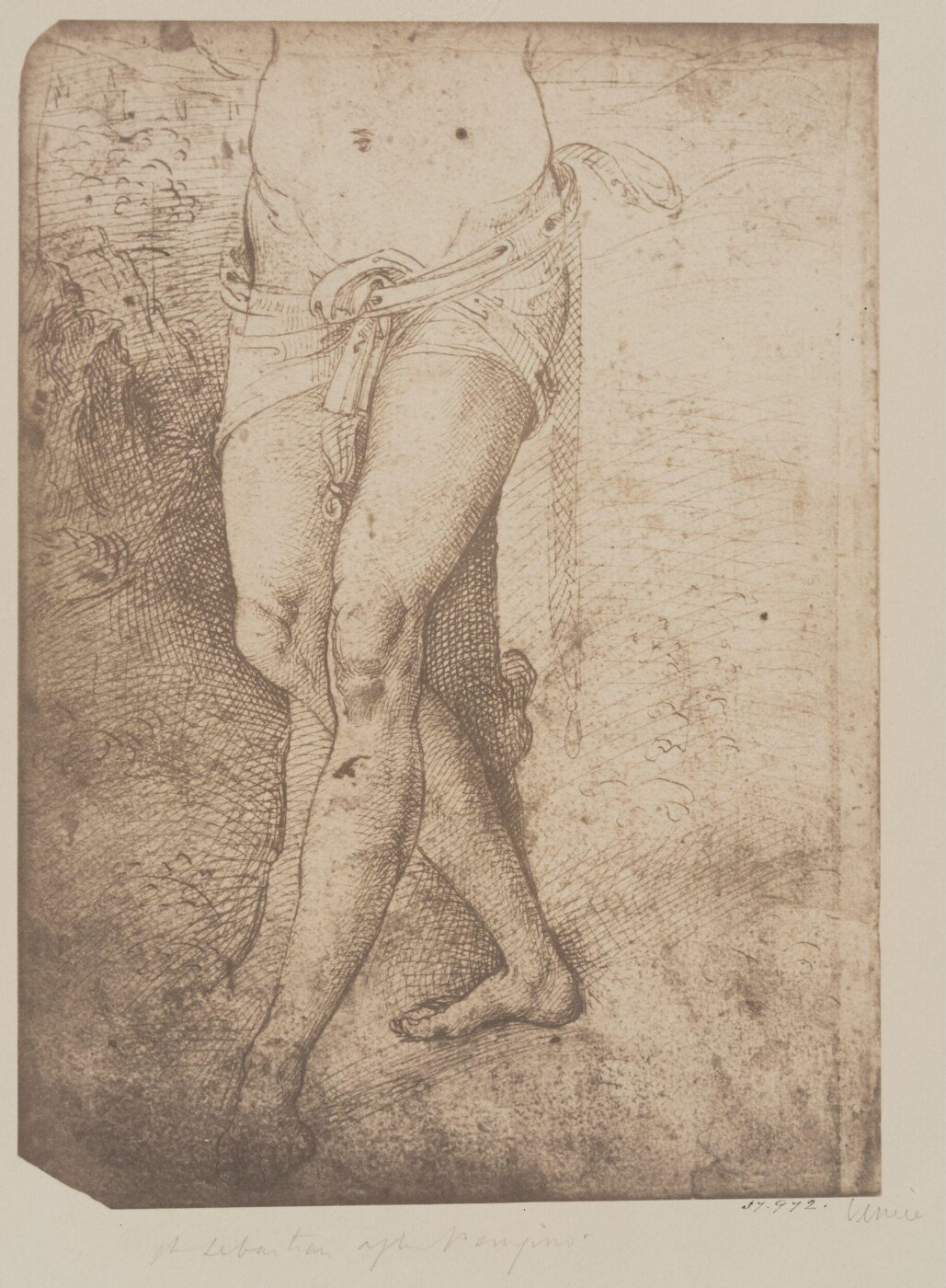 Fratelli Alinari, Portion of the figure of St. Sebastian, after Perugino