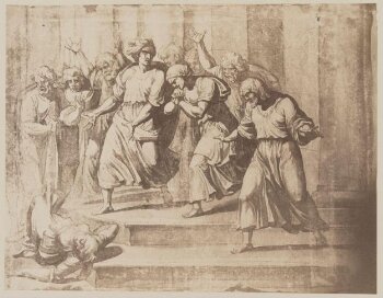 Death of the wife of Ananius in the temple