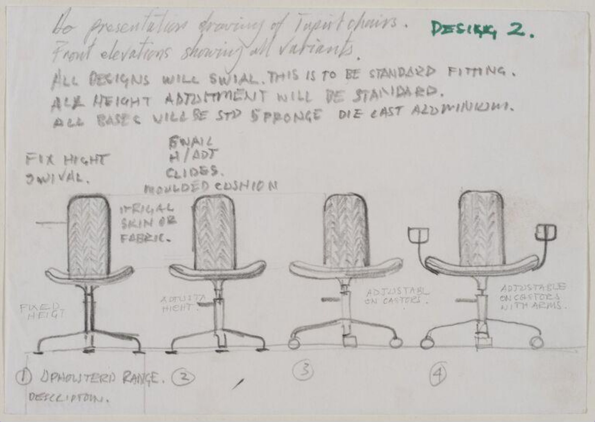 Prototypes for Hille International, Fred Scott, 1976-1980