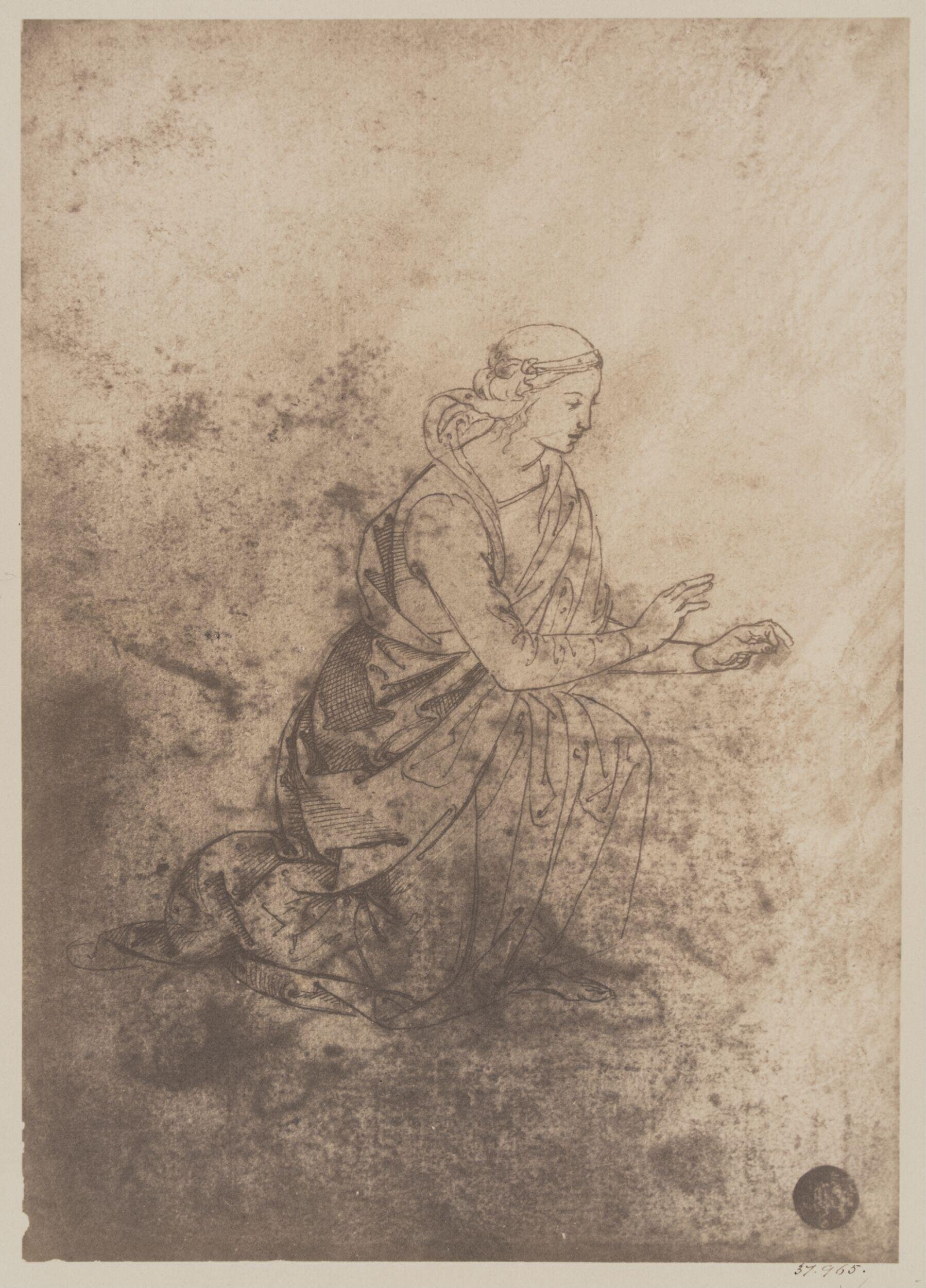 Study of a woman kneeling