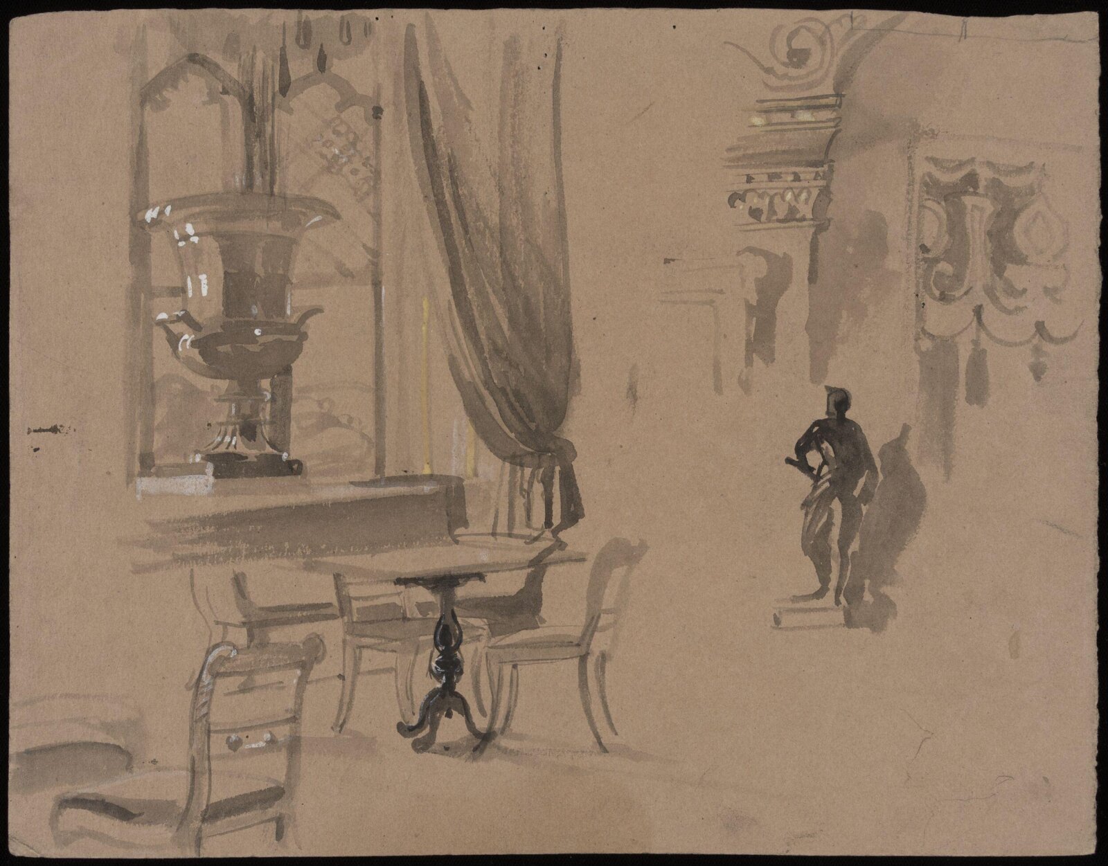 The Green Drawing Room, Windsor Castle, Frederic Shields, 1874