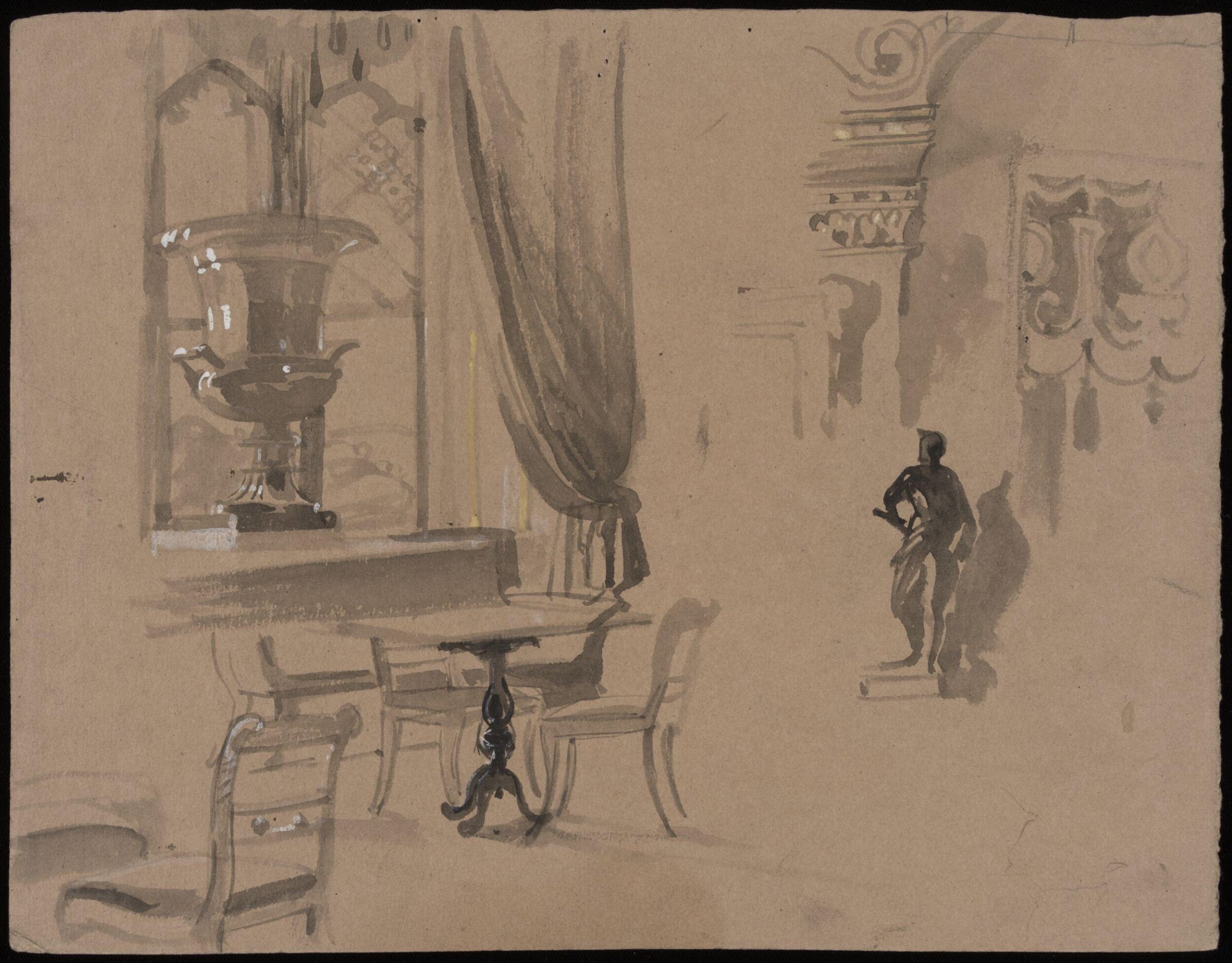 The Green Drawing Room, Windsor Castle, Frederic Shields, 1874