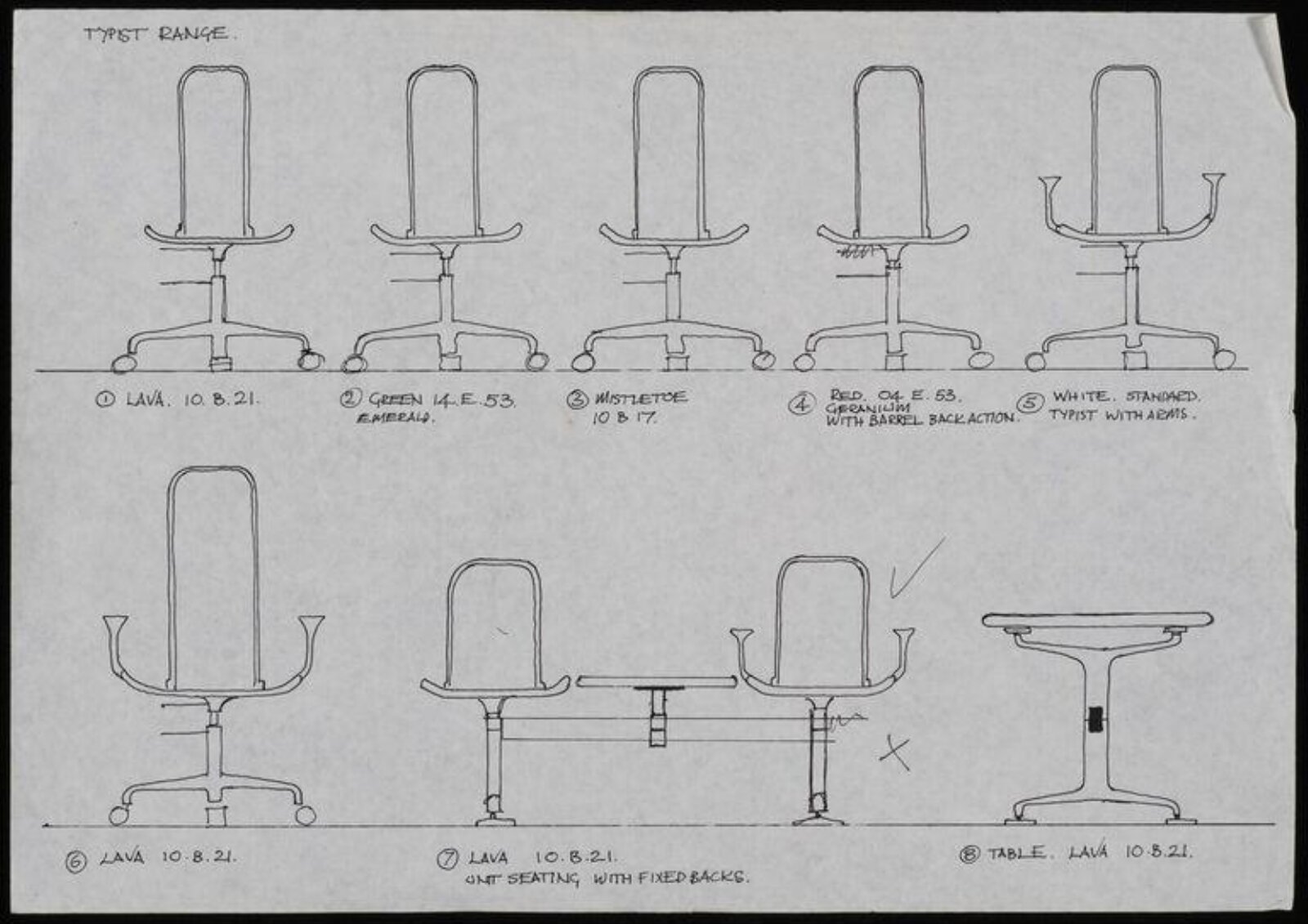Prototypes for Hille International, Fred Scott, 1976-1980