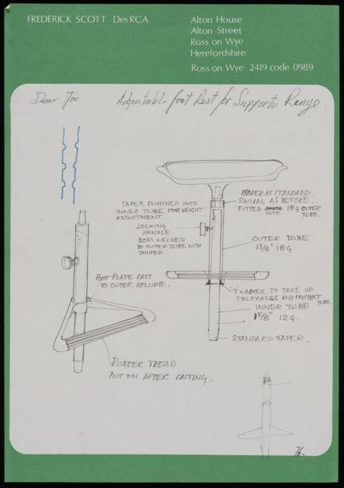 Prototypes for Hille International, Fred Scott, 1976-1980