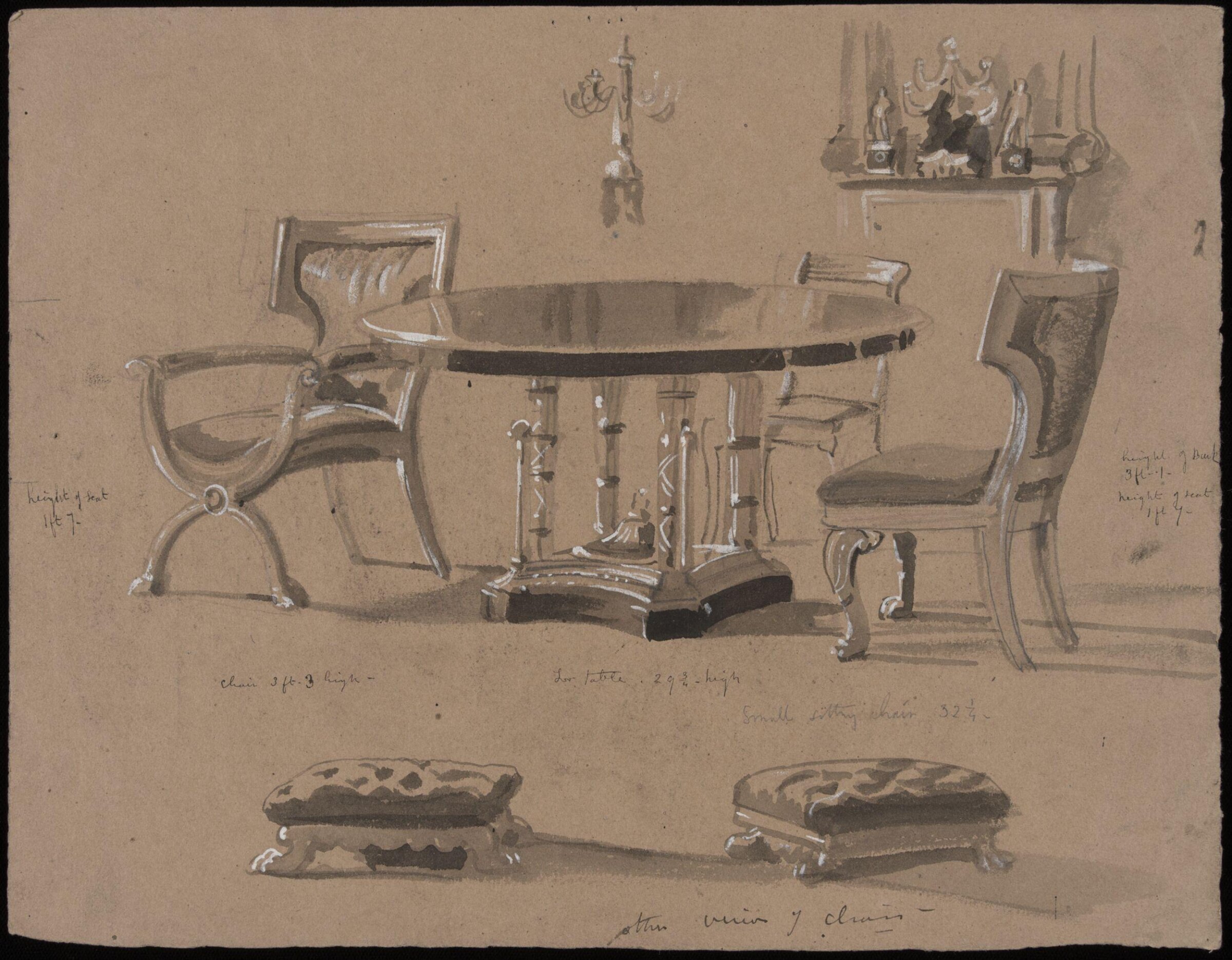 The Green Drawing Room, Windsor Castle, Frederic Shields, 1874