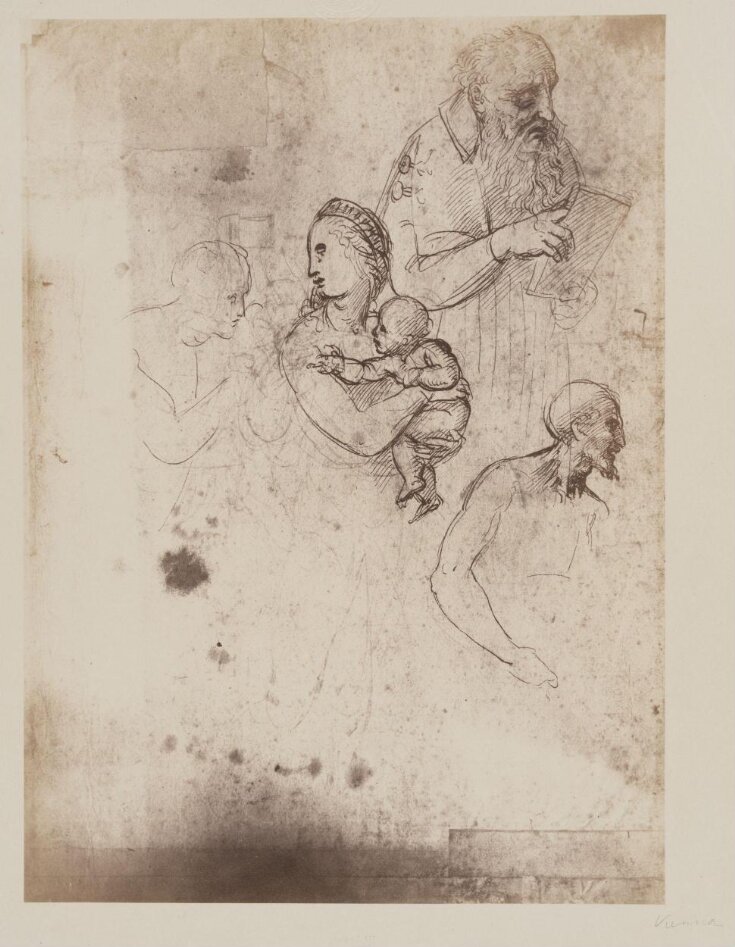 Studies for the Virgin and child, etc. image